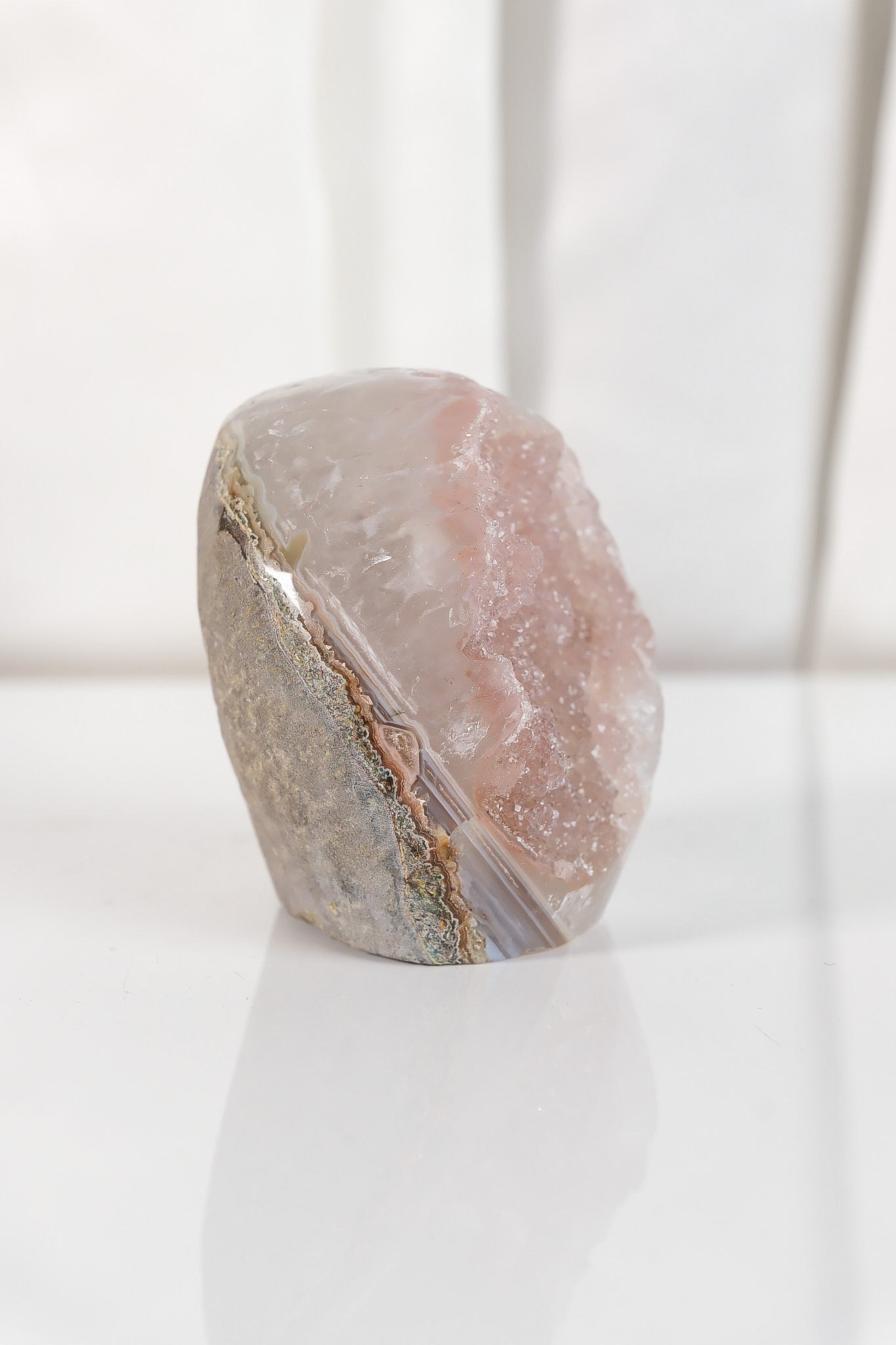 High Quality Rainbow Sugar Coated Amethyst Cutbase Cluster