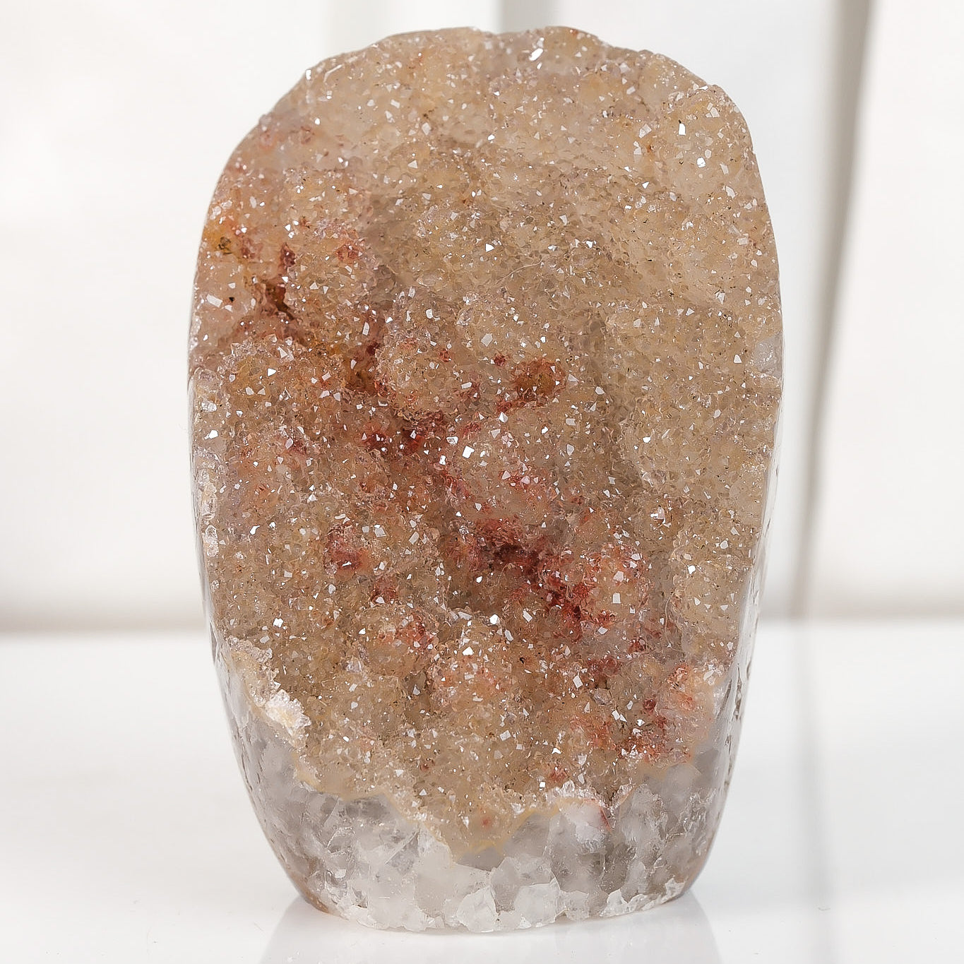 High Quality Rainbow Sugar Coated Amethyst Cutbase Cluster
