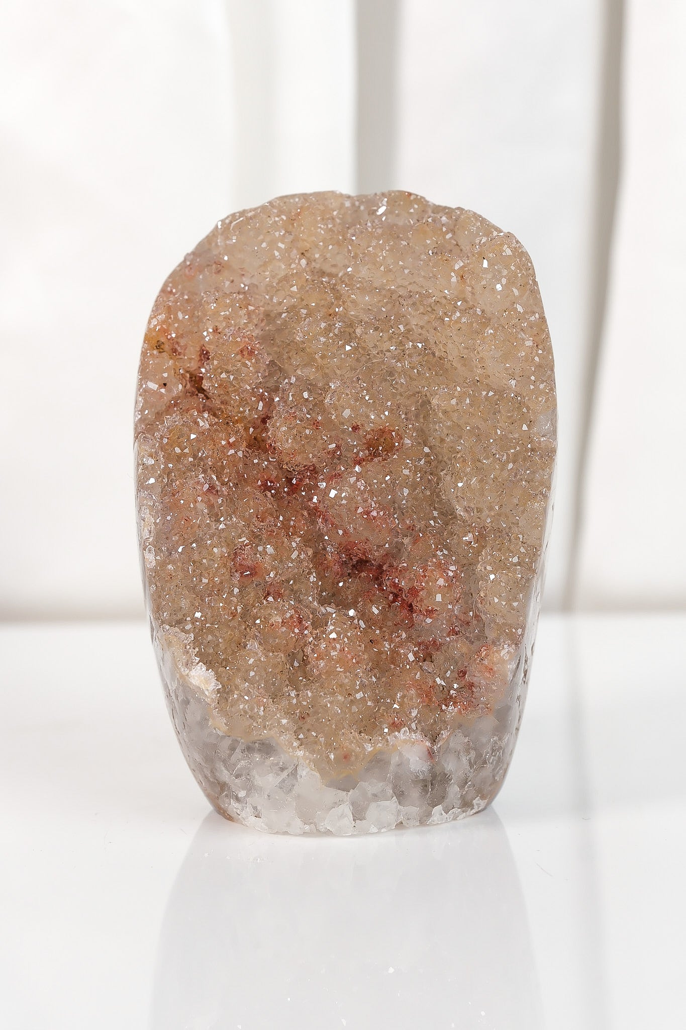 High Quality Rainbow Sugar Coated Amethyst Cutbase Cluster