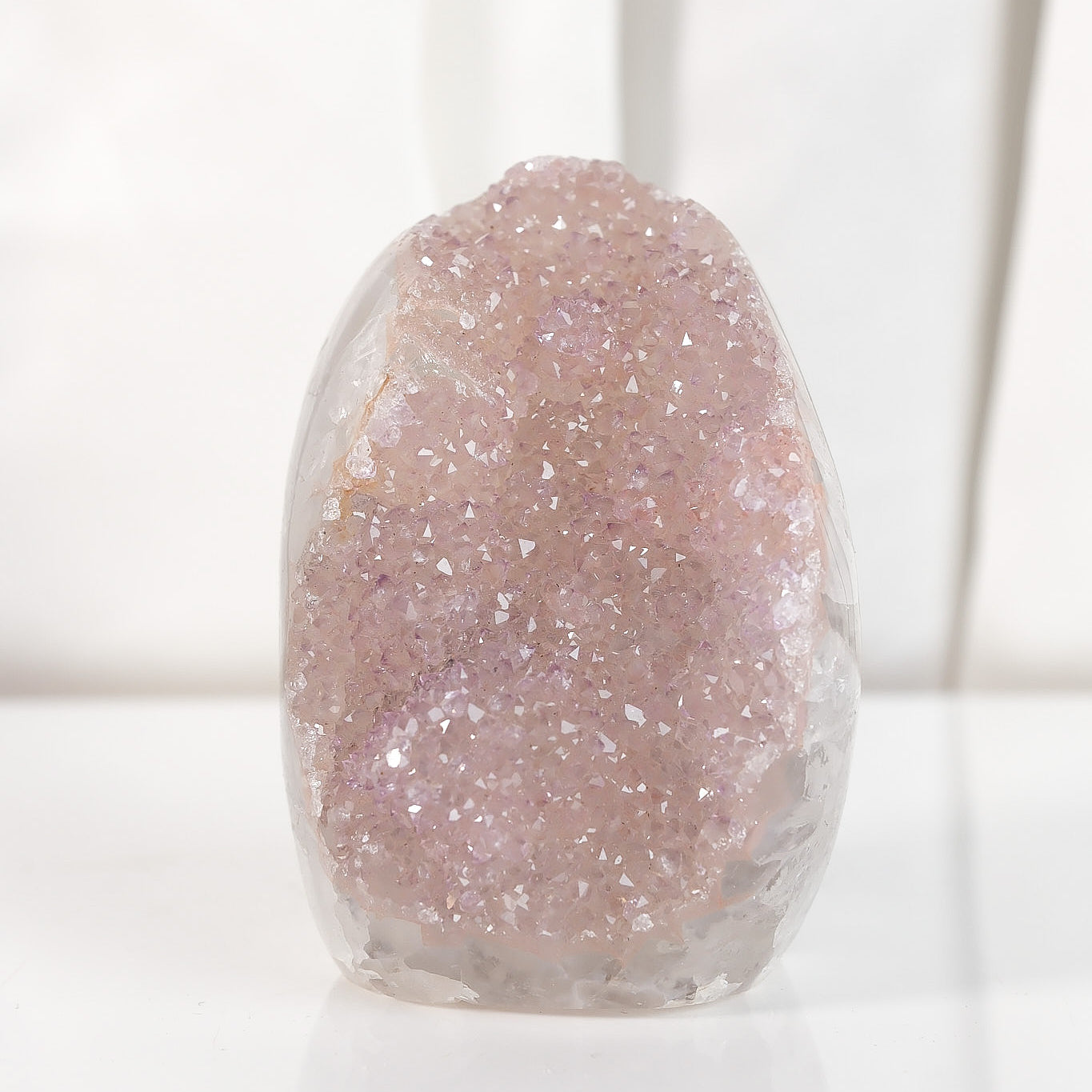 High Quality Rainbow Sugar Coated Amethyst Cutbase Cluster