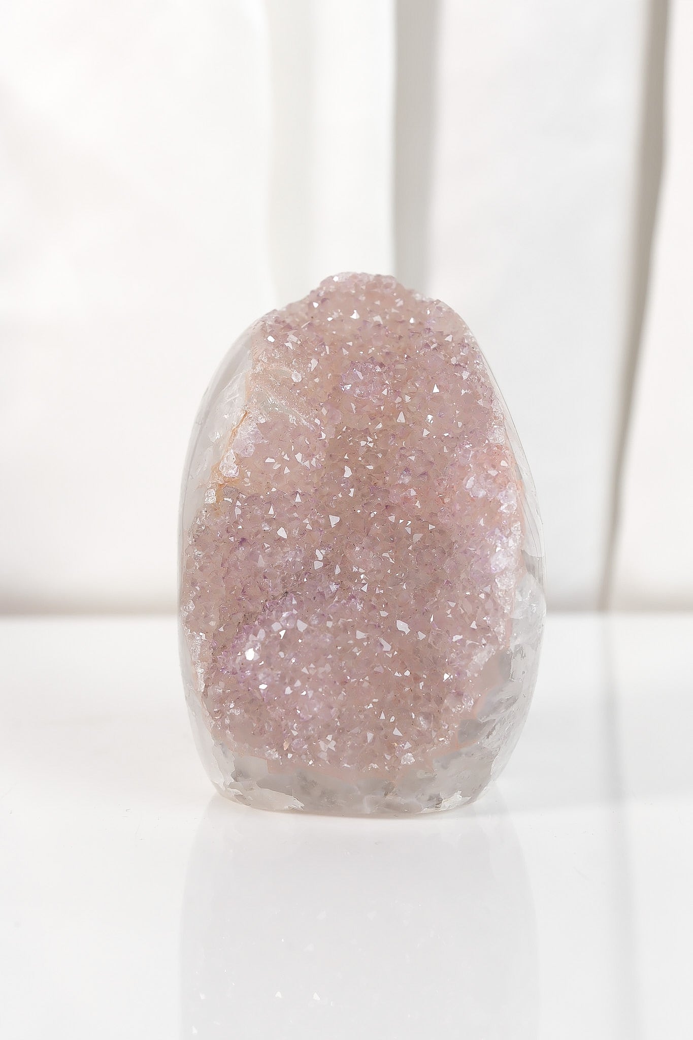 High Quality Rainbow Sugar Coated Amethyst Cutbase Cluster
