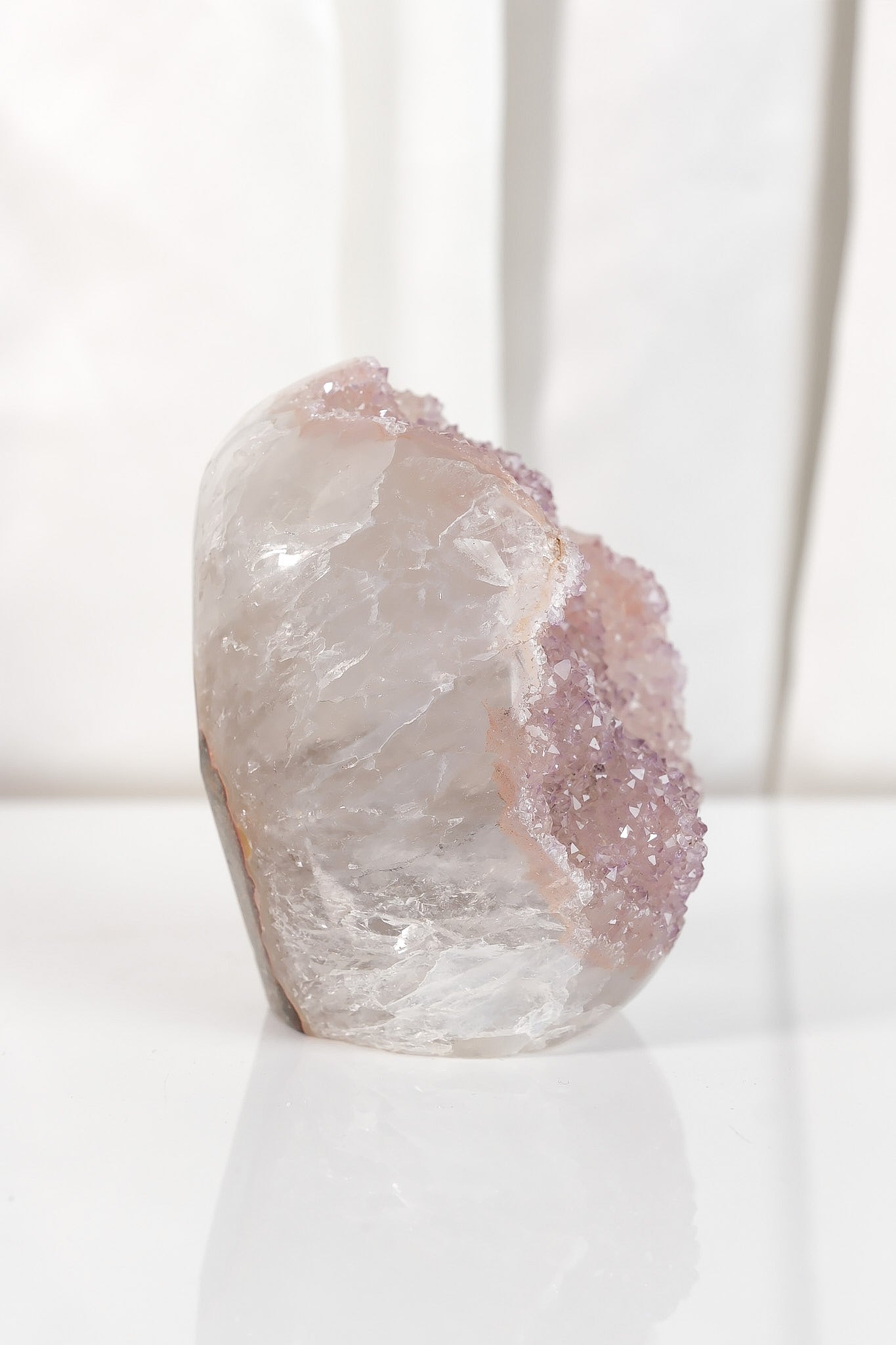 High Quality Rainbow Sugar Coated Amethyst Cutbase Cluster