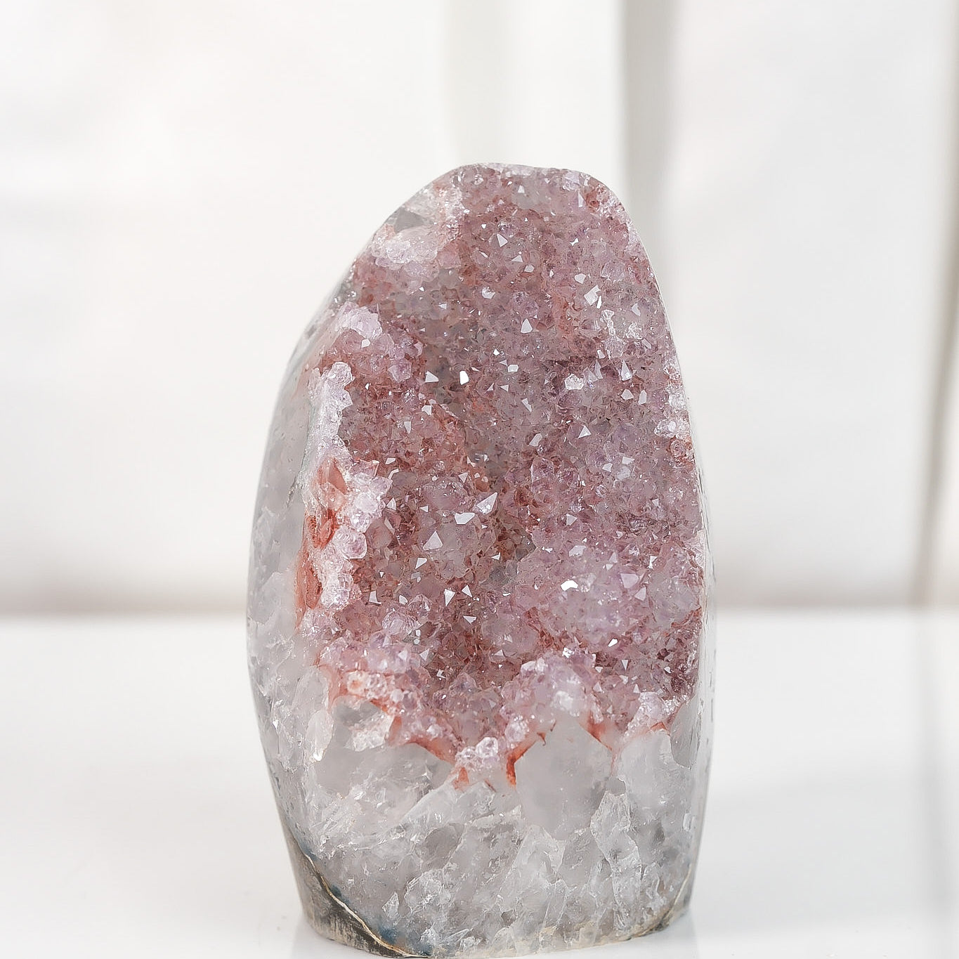 High Quality Rainbow Sugar Coated Amethyst Cutbase Cluster