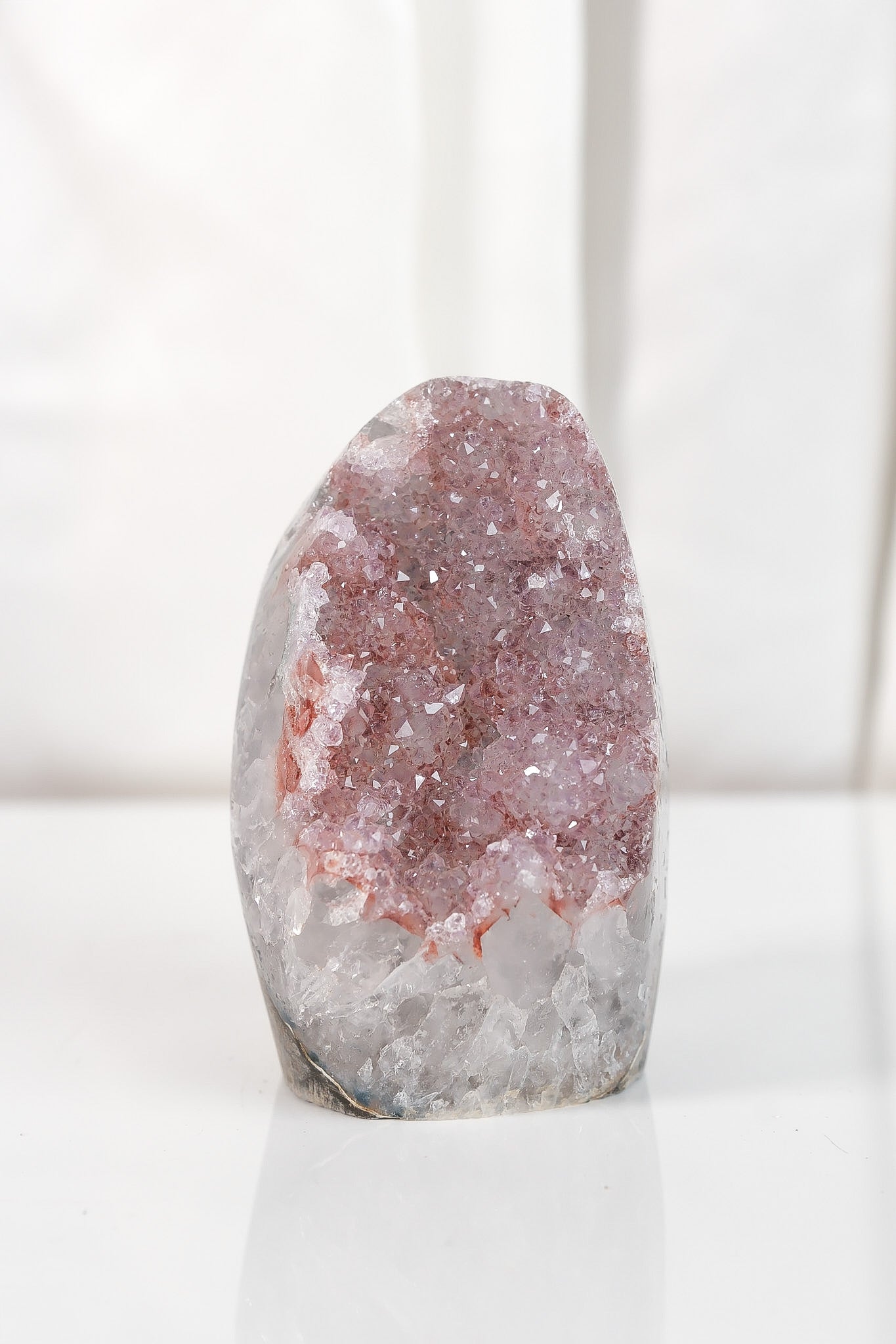 High Quality Rainbow Sugar Coated Amethyst Cutbase Cluster
