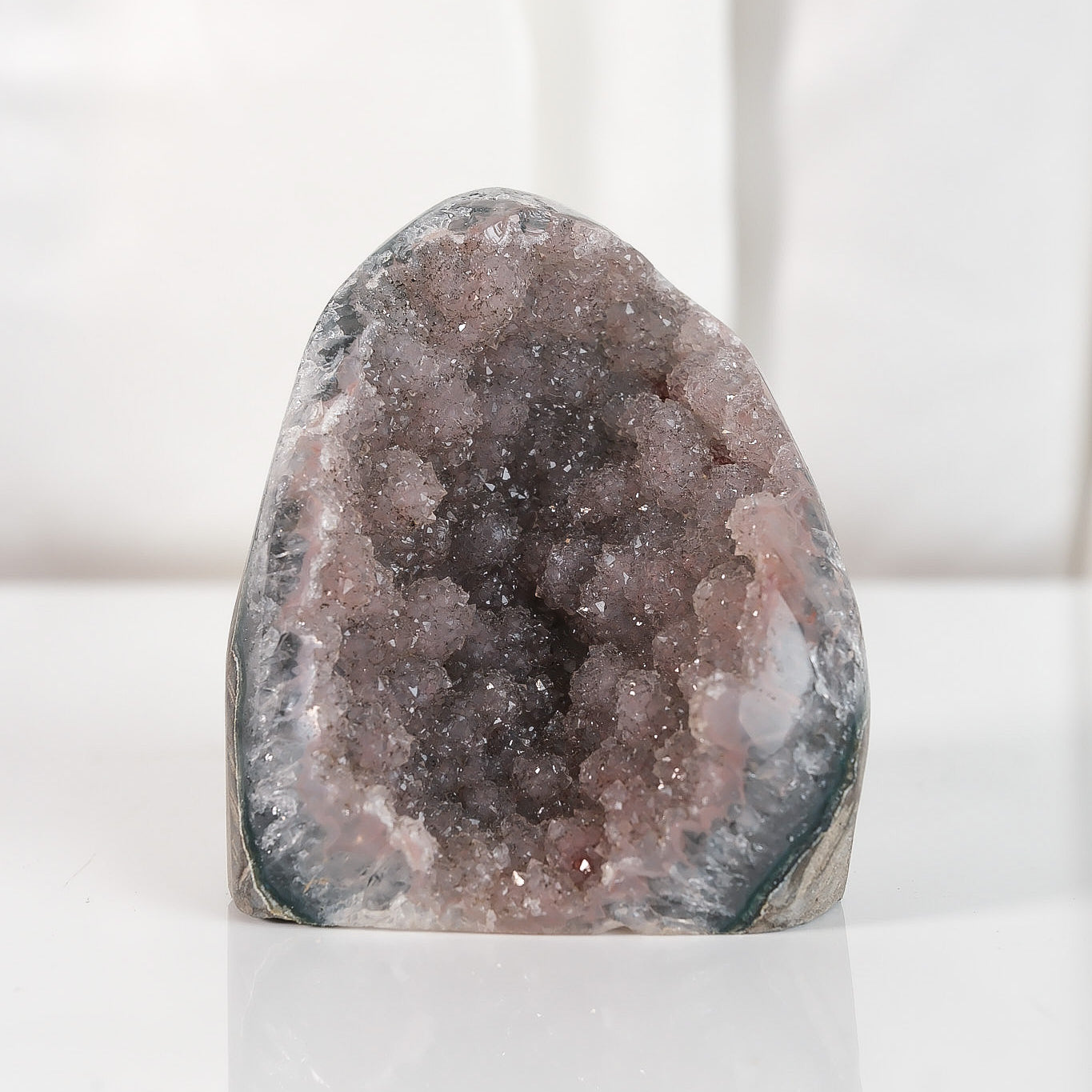 High Quality Rainbow Sugar Coated Amethyst Cutbase Cluster