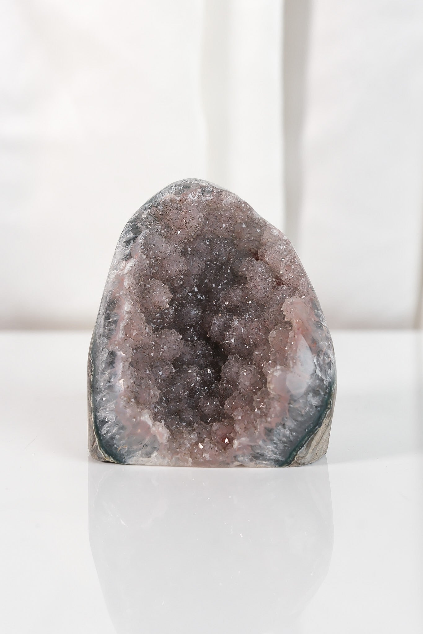 High Quality Rainbow Sugar Coated Amethyst Cutbase Cluster
