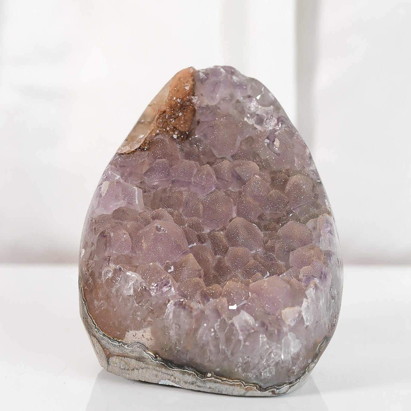High Quality Rainbow Sugar Coated Amethyst Cutbase Cluster