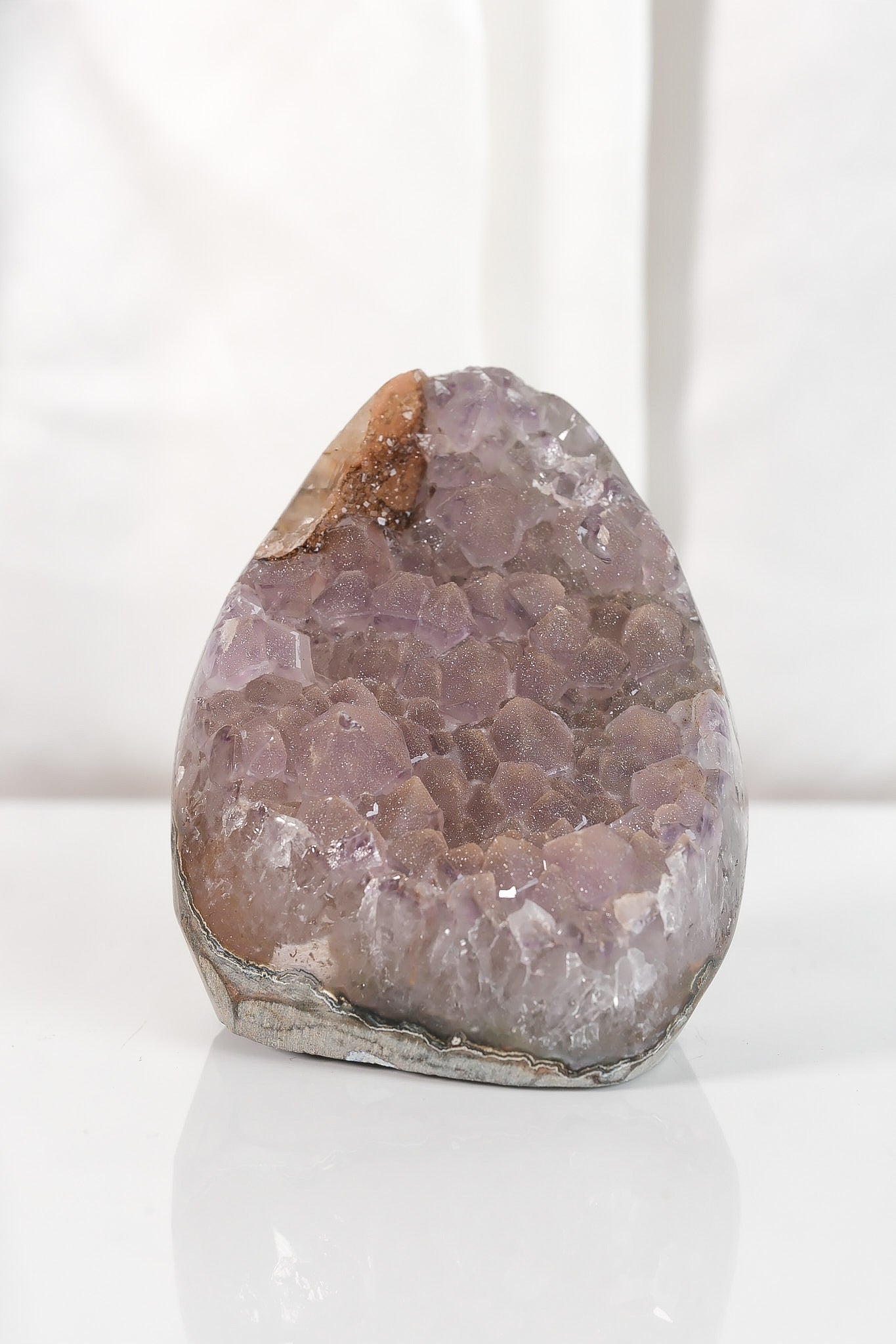 High Quality Rainbow Sugar Coated Amethyst Cutbase Cluster