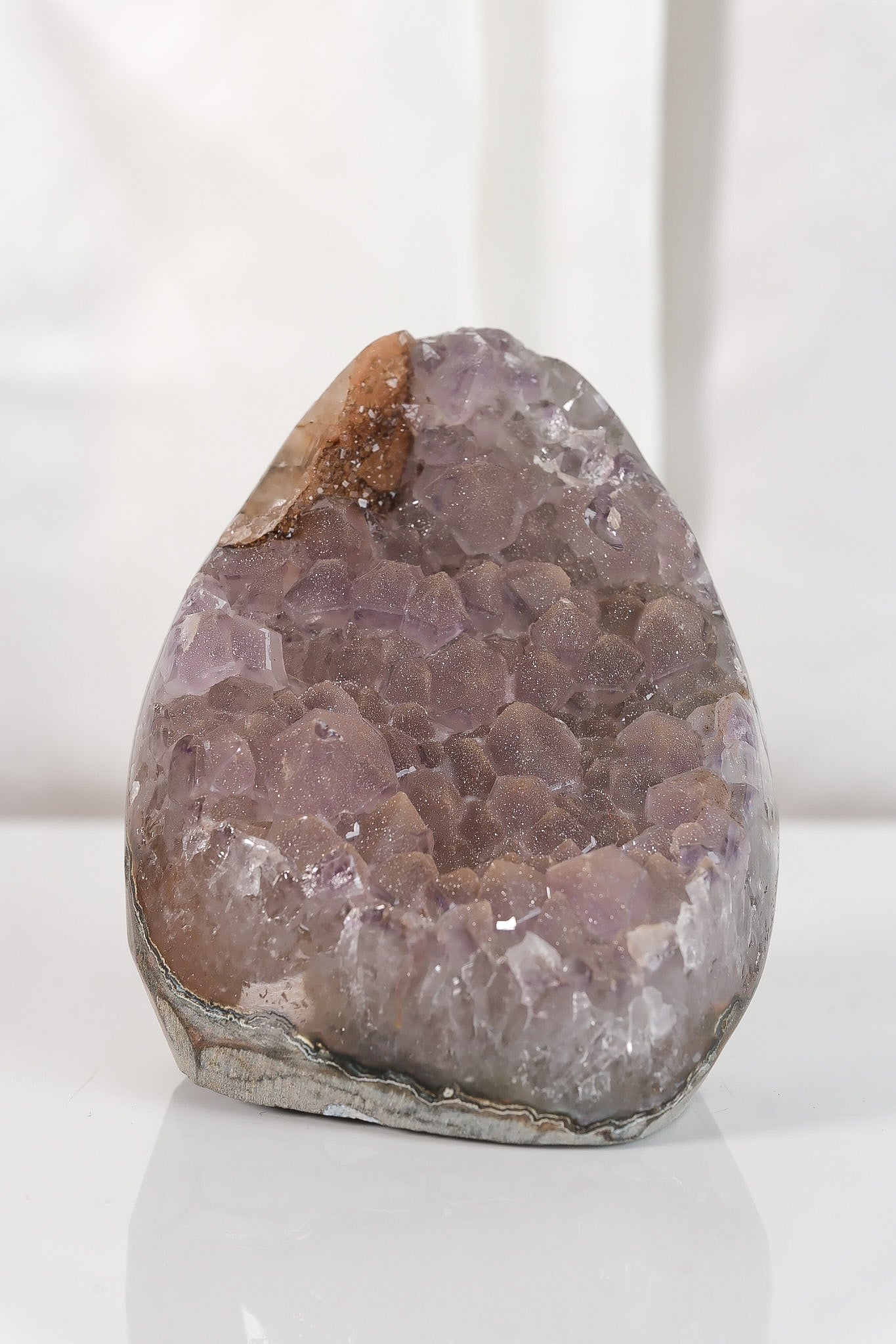 High Quality Rainbow Sugar Coated Amethyst Cutbase Cluster