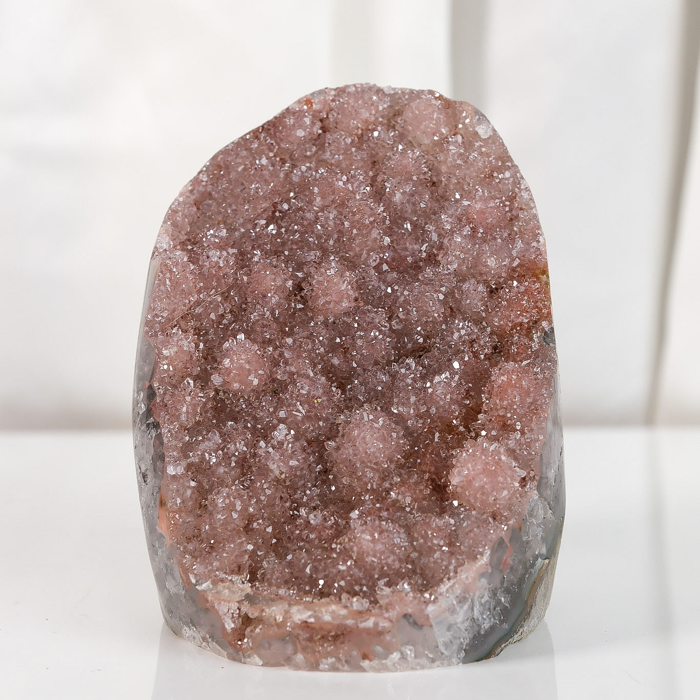 High Quality Rainbow Sugar Coated Amethyst Cutbase Cluster