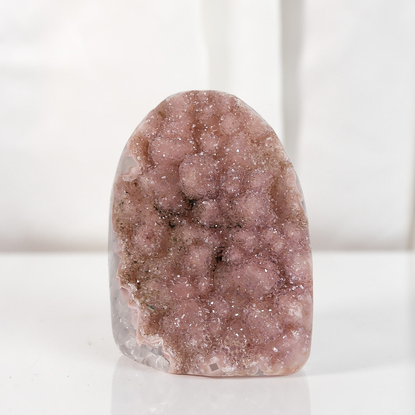 High Quality Rainbow Sugar Coated Amethyst Cutbase Cluster