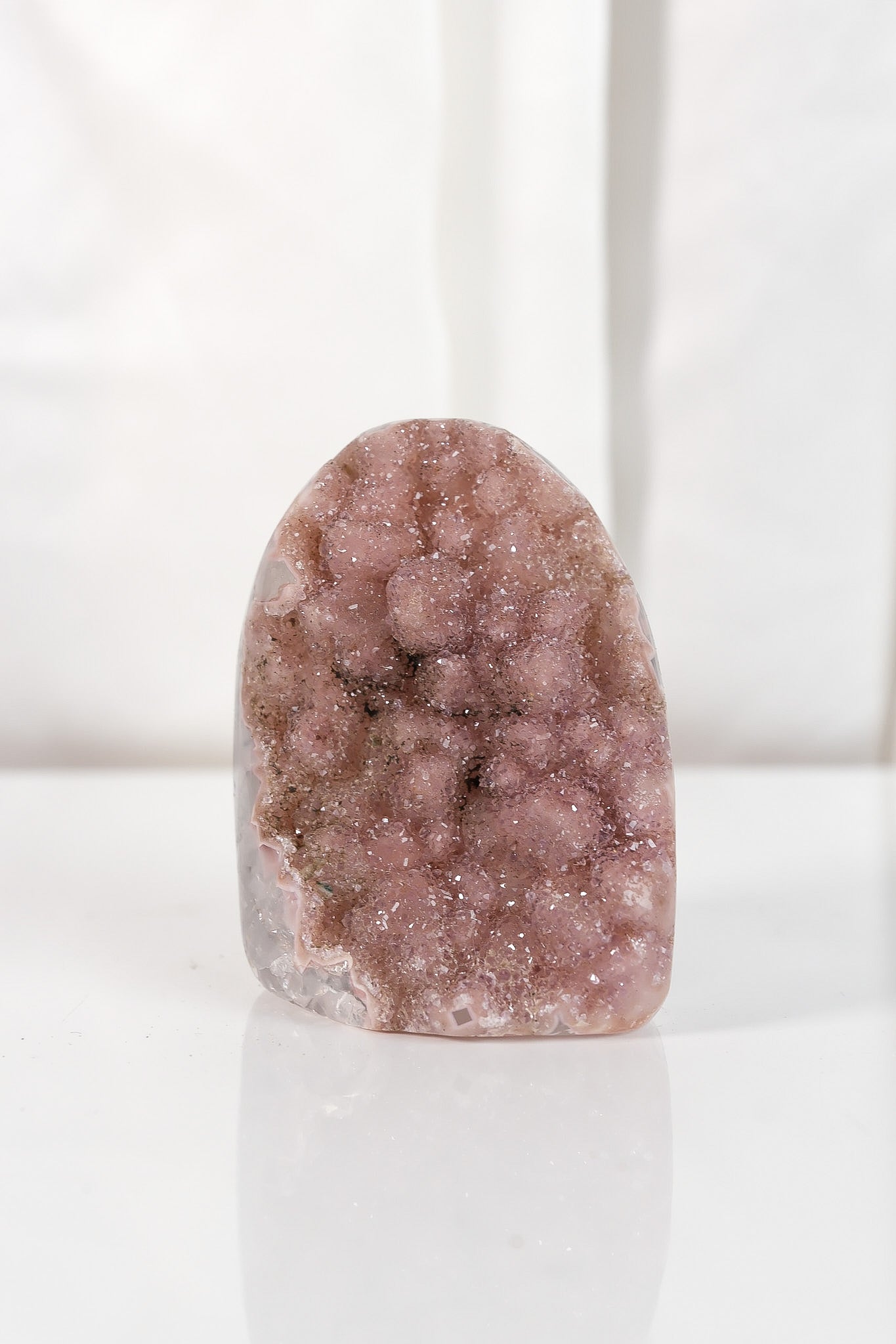 High Quality Rainbow Sugar Coated Amethyst Cutbase Cluster