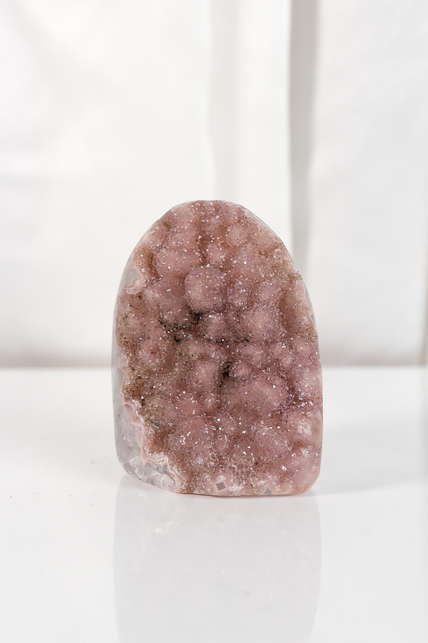 High Quality Rainbow Sugar Coated Amethyst Cutbase Cluster
