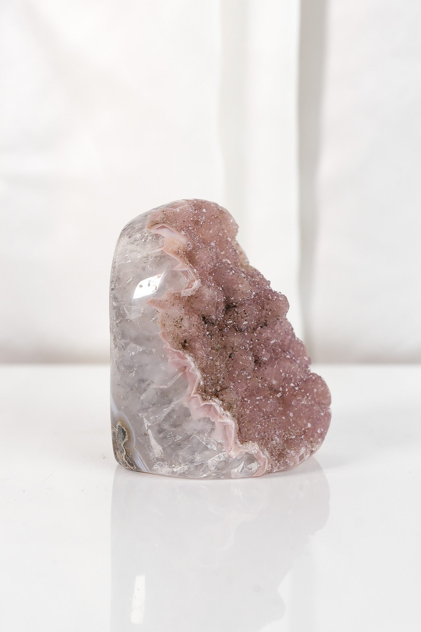 High Quality Rainbow Sugar Coated Amethyst Cutbase Cluster