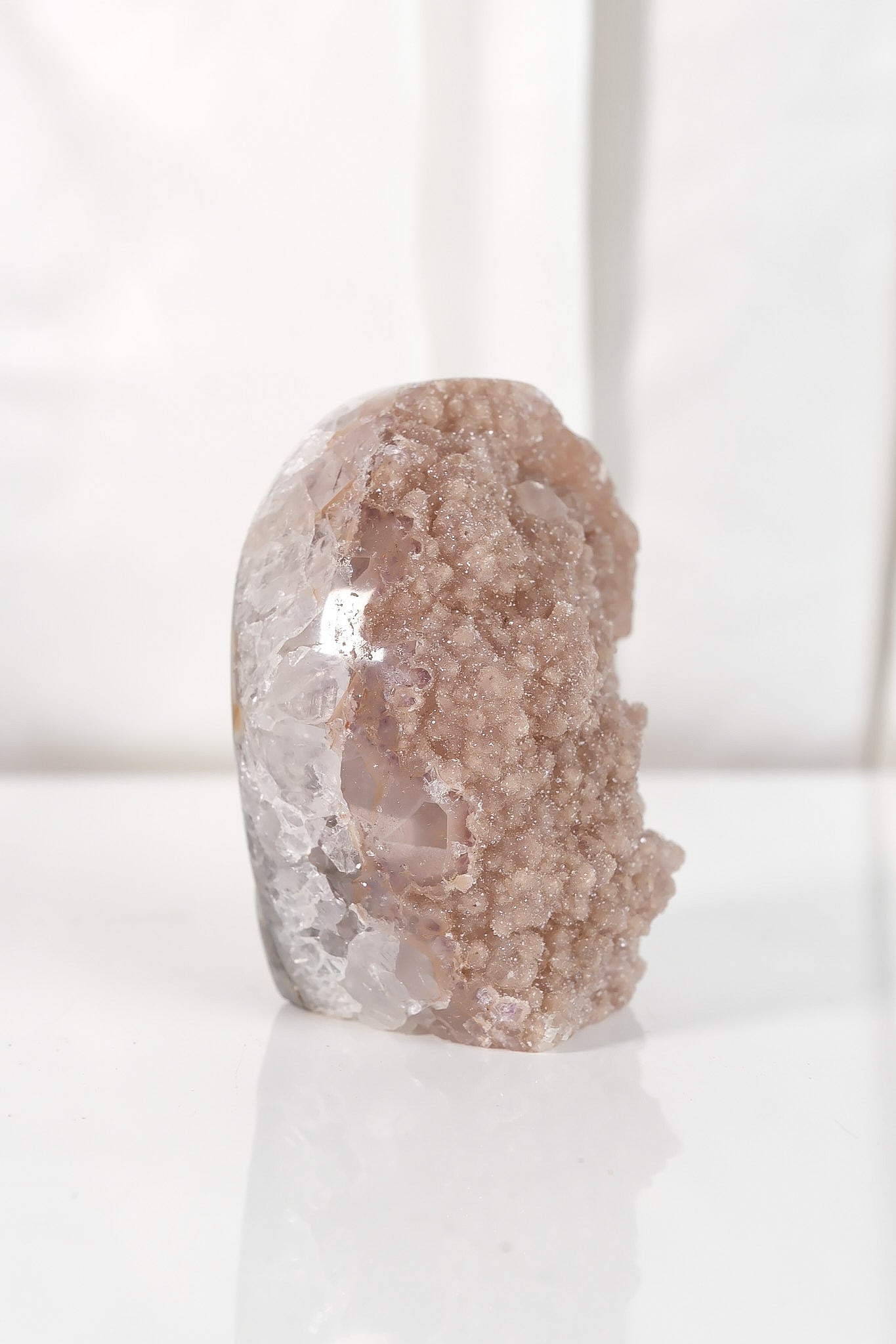 High Quality Rainbow Sugar Coated Amethyst Cutbase Cluster