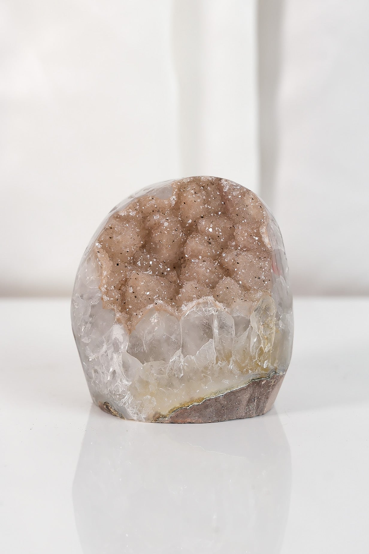 High Quality Rainbow Sugar Coated Amethyst Cutbase Cluster