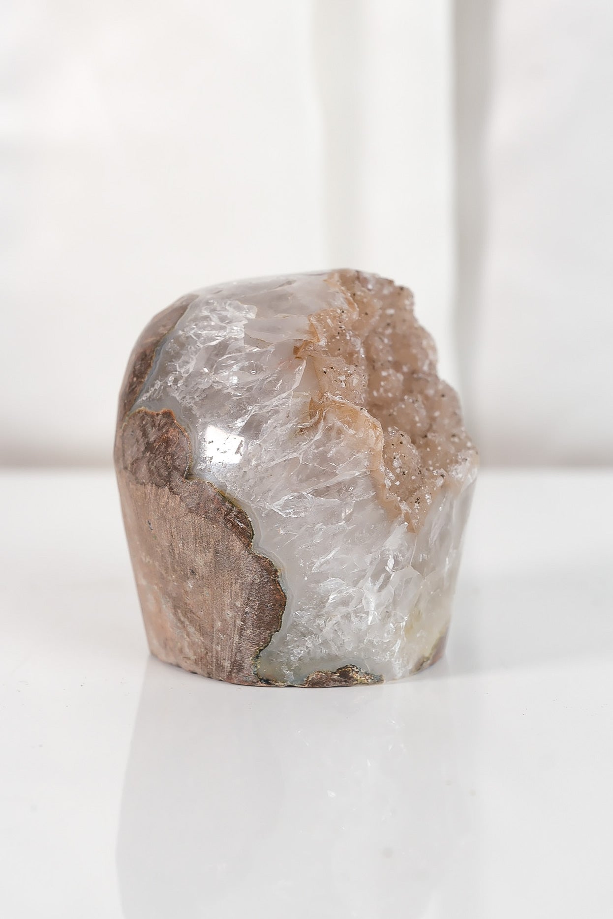 High Quality Rainbow Sugar Coated Amethyst Cutbase Cluster