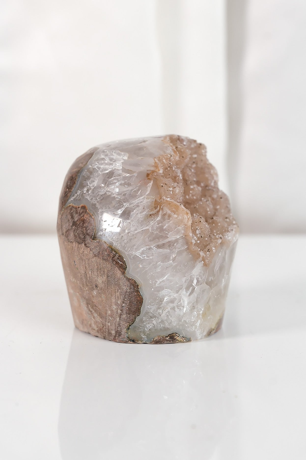 High Quality Rainbow Sugar Coated Amethyst Cutbase Cluster