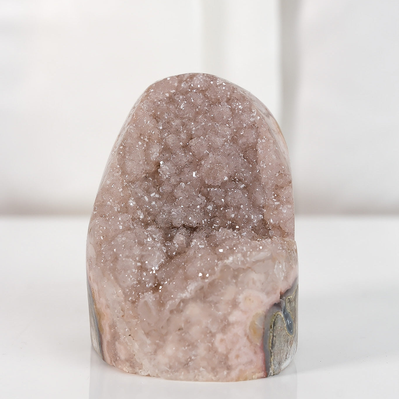 High Quality Rainbow Sugar Coated Amethyst Cutbase Cluster