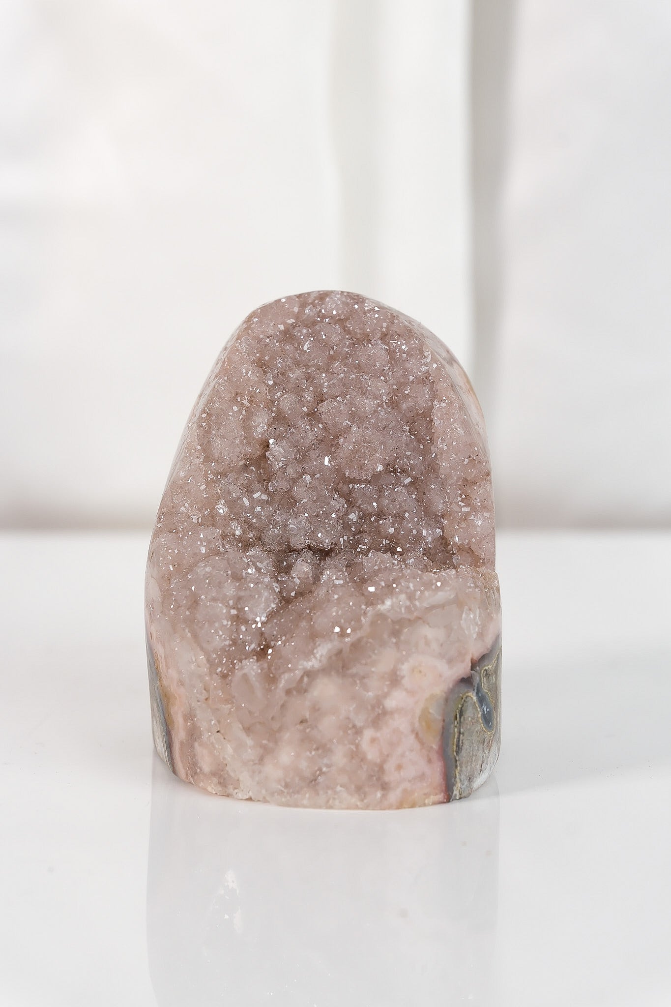 High Quality Rainbow Sugar Coated Amethyst Cutbase Cluster