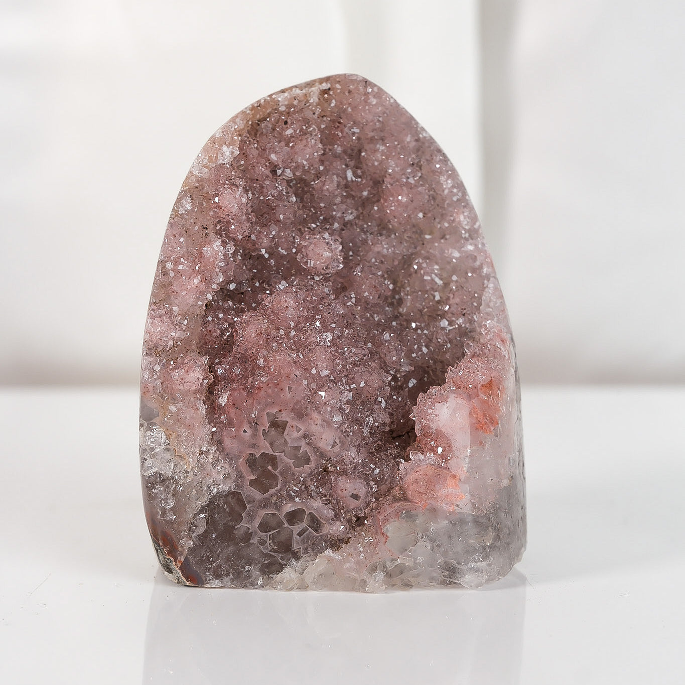 High Quality Rainbow Sugar Coated Amethyst Cutbase Cluster