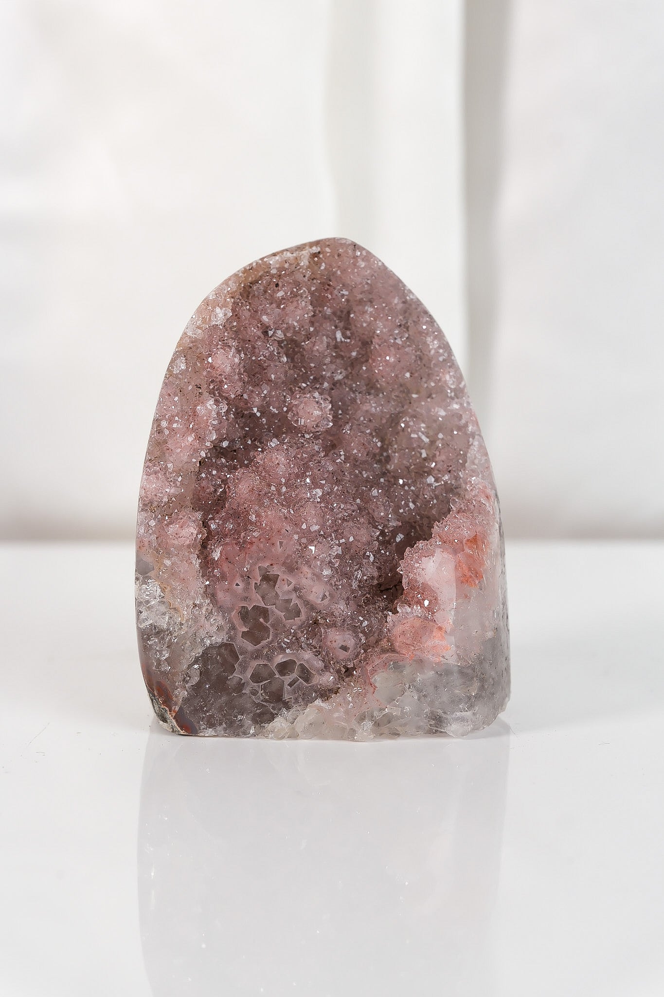 High Quality Rainbow Sugar Coated Amethyst Cutbase Cluster