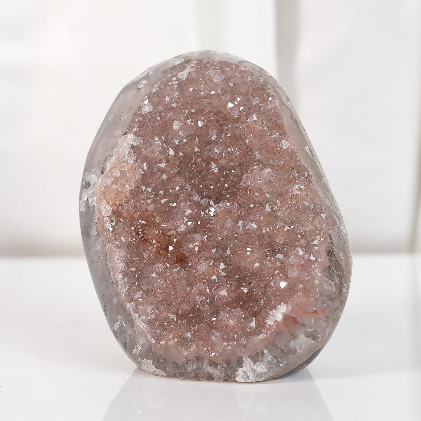 High Quality Rainbow Sugar Coated Amethyst Cutbase Cluster