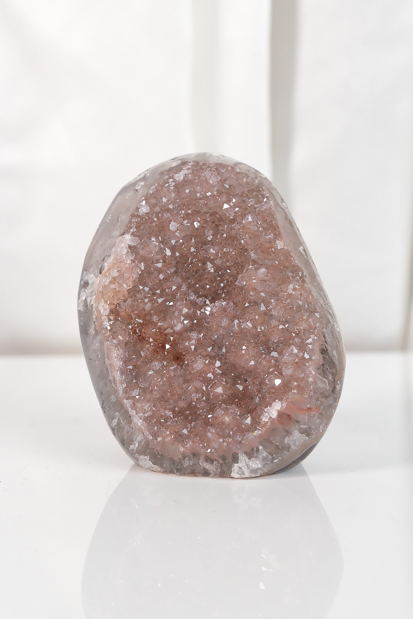 High Quality Rainbow Sugar Coated Amethyst Cutbase Cluster