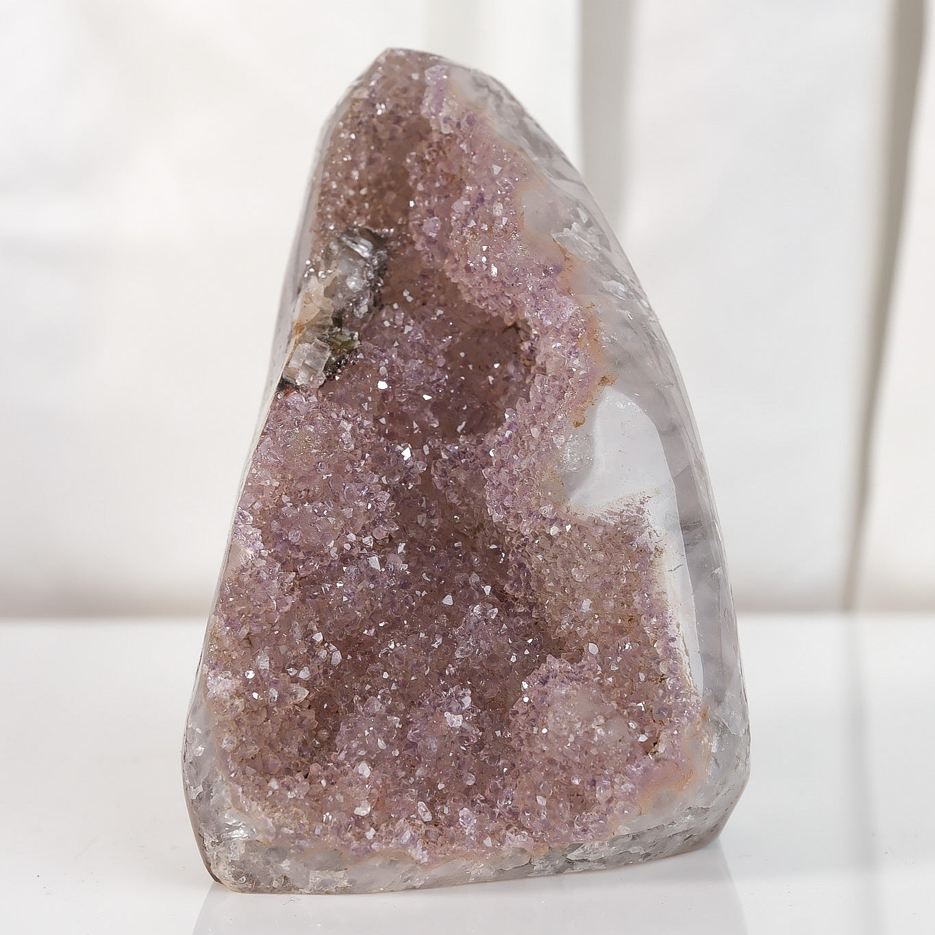 High Quality Rainbow Sugar Coated Amethyst Cutbase Cluster