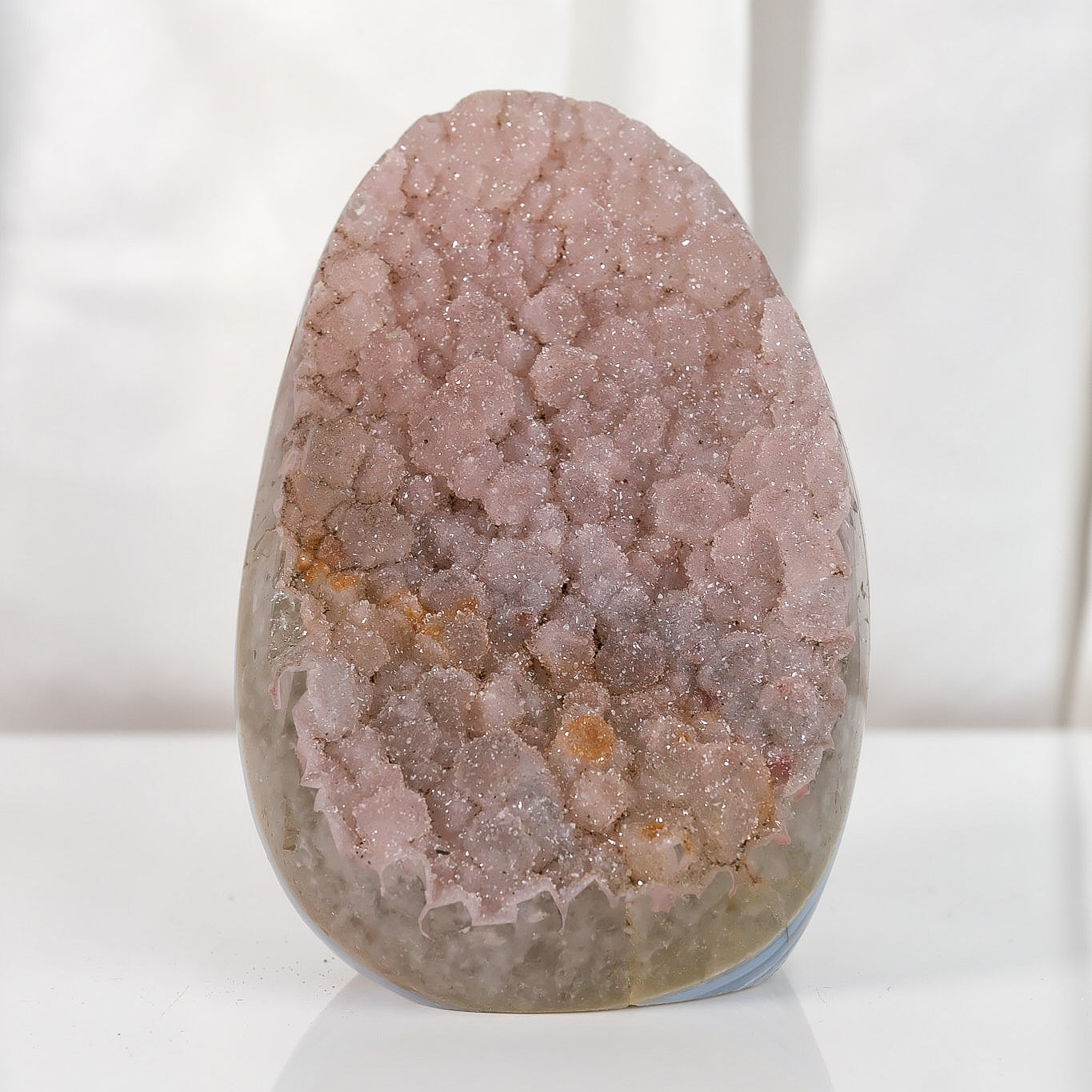 High Quality Rainbow Sugar Coated Amethyst Cutbase Cluster