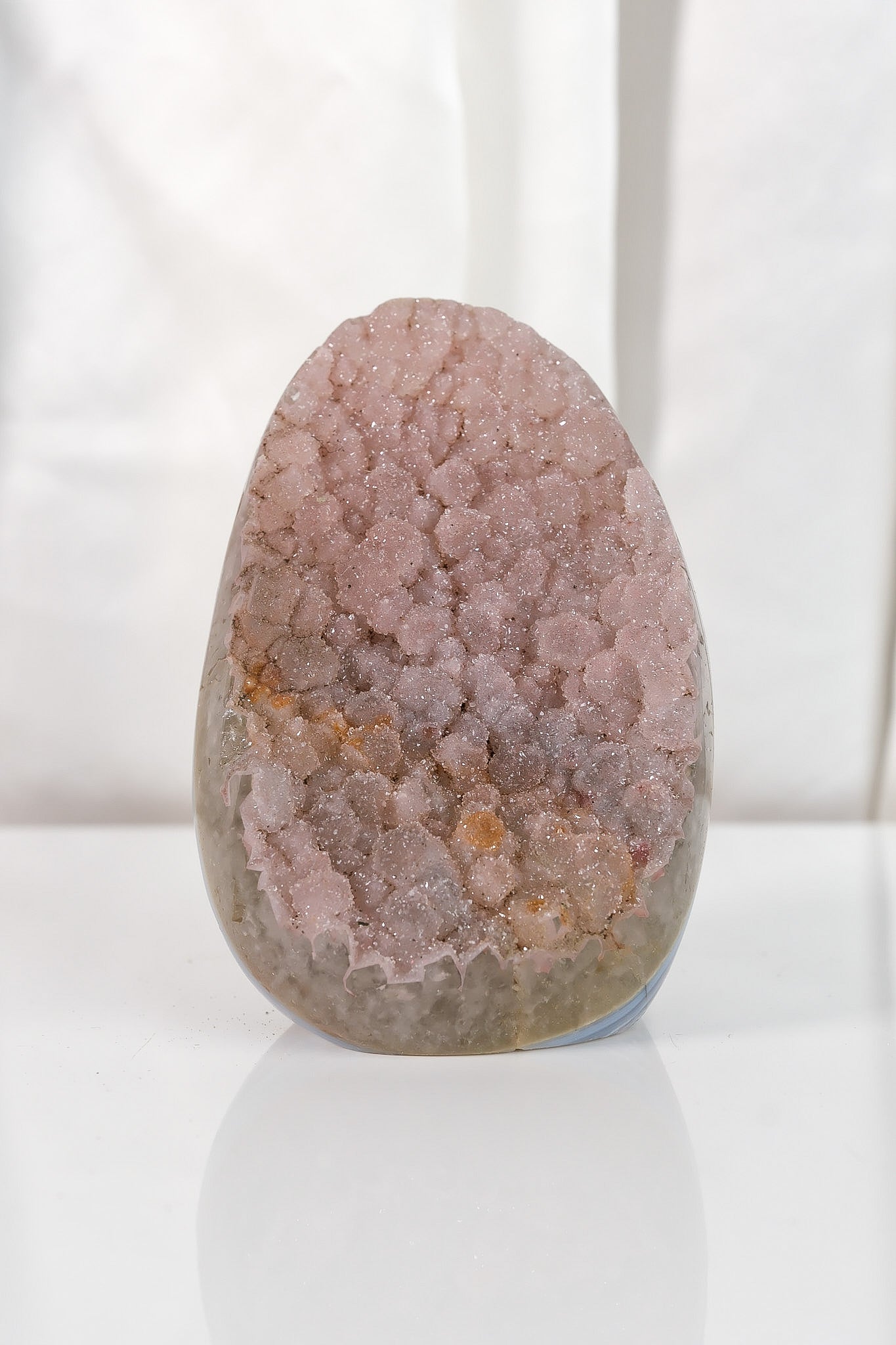 High Quality Rainbow Sugar Coated Amethyst Cutbase Cluster