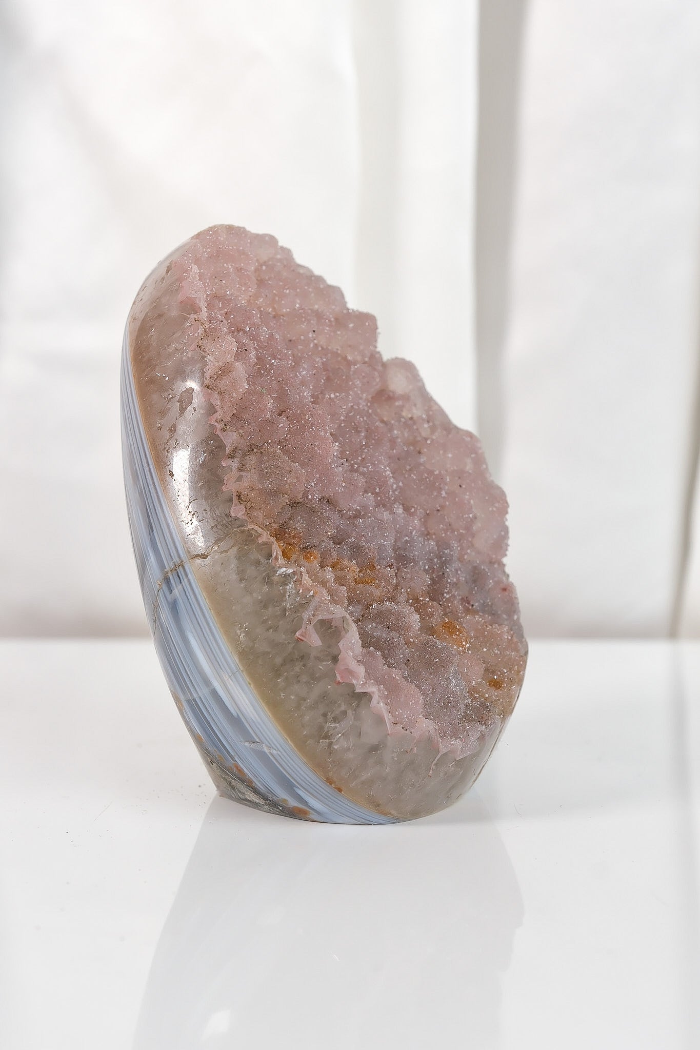 High Quality Rainbow Sugar Coated Amethyst Cutbase Cluster