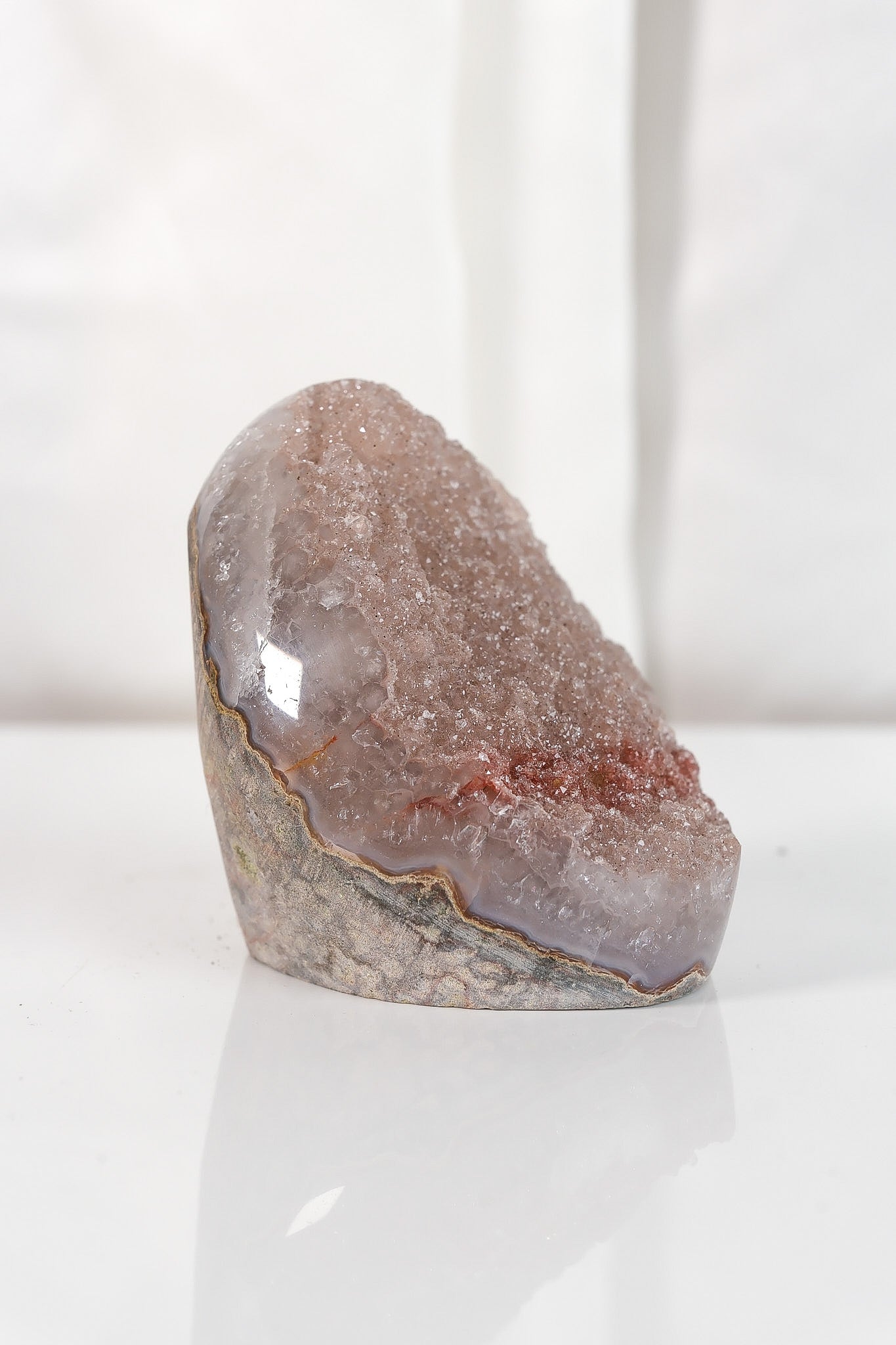 High Quality Rainbow Sugar Coated Amethyst Cutbase Cluster
