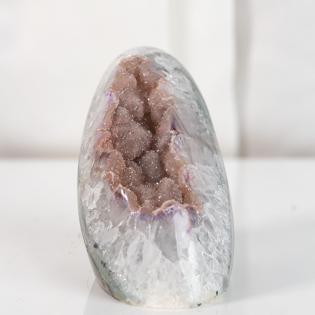 High Quality Rainbow Sugar Coated Amethyst Cutbase Cluster