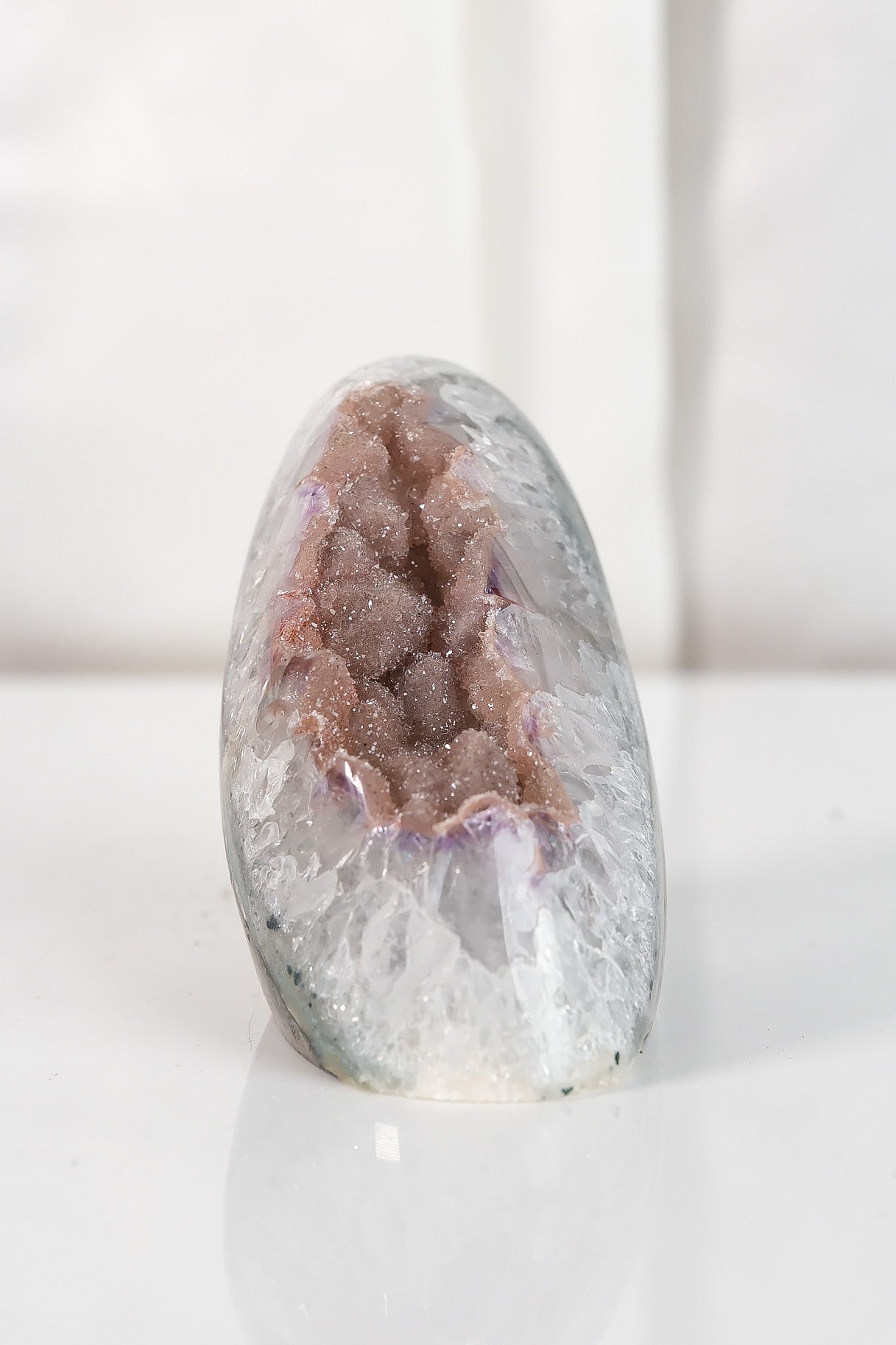 High Quality Rainbow Sugar Coated Amethyst Cutbase Cluster