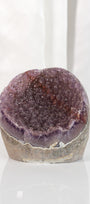 High Quality Purple Sugar Coated Amethyst Cutbase Cluster