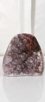 High Quality Burgundy/Pink Sugar Coated Amethyst Cutbase Cluster