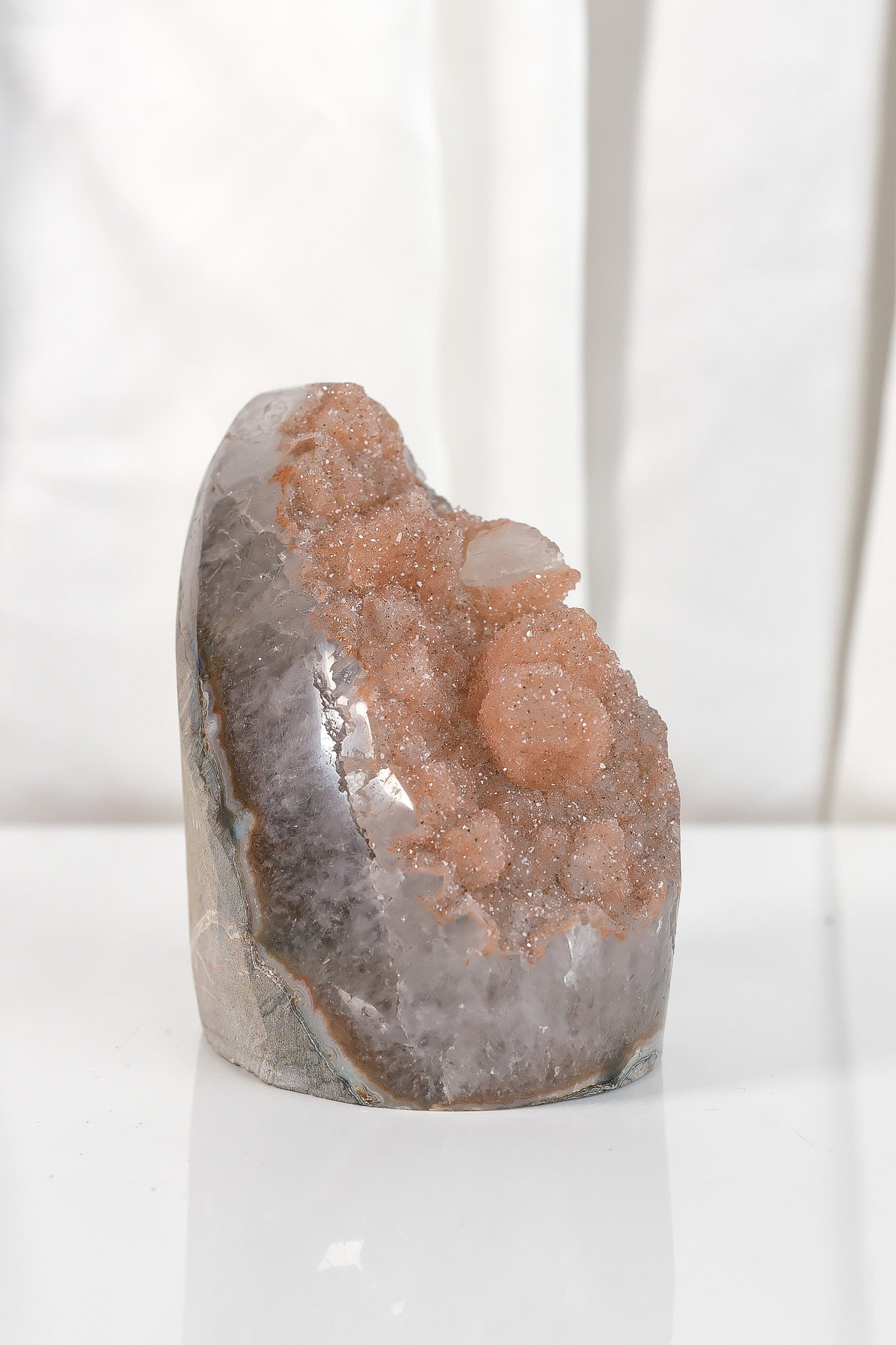 High Quality Rainbow Sugar Coated Amethyst Cutbase Cluster