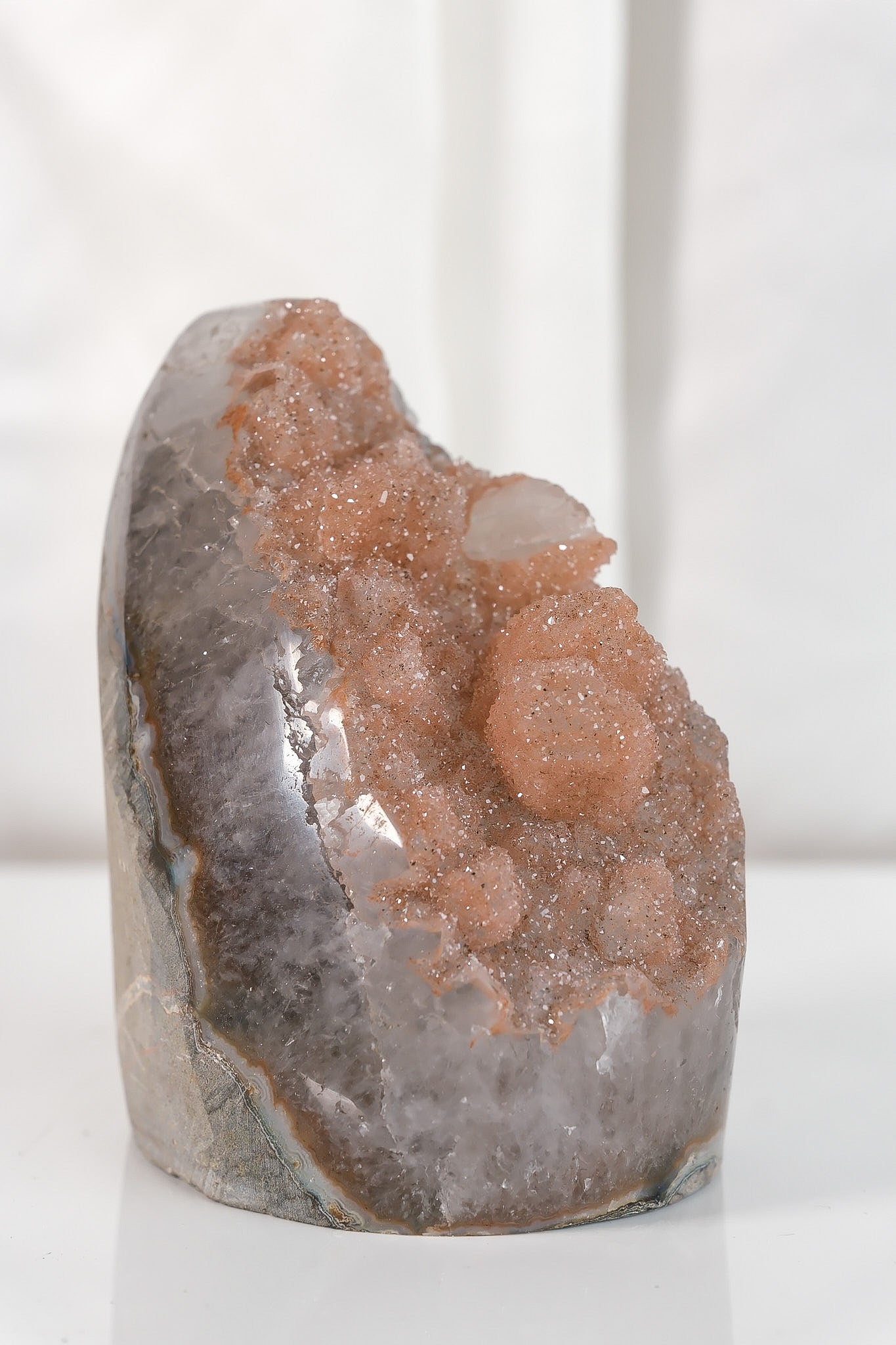 High Quality Rainbow Sugar Coated Amethyst Cutbase Cluster