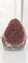 High Quality Burgundy/Pink Sugar Coated Amethyst Cutbase Cluster