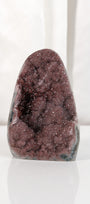 High Quality Burgundy/Pink Sugar Coated Amethyst Cutbase Cluster