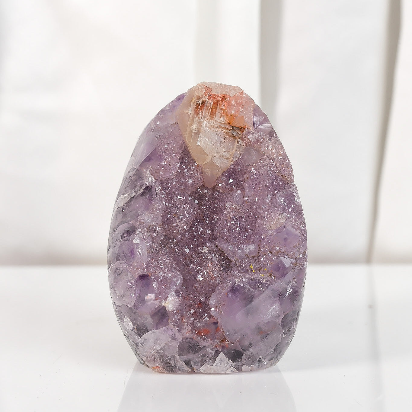 High Quality Purple Sugar Coated Amethyst Cutbase Cluster