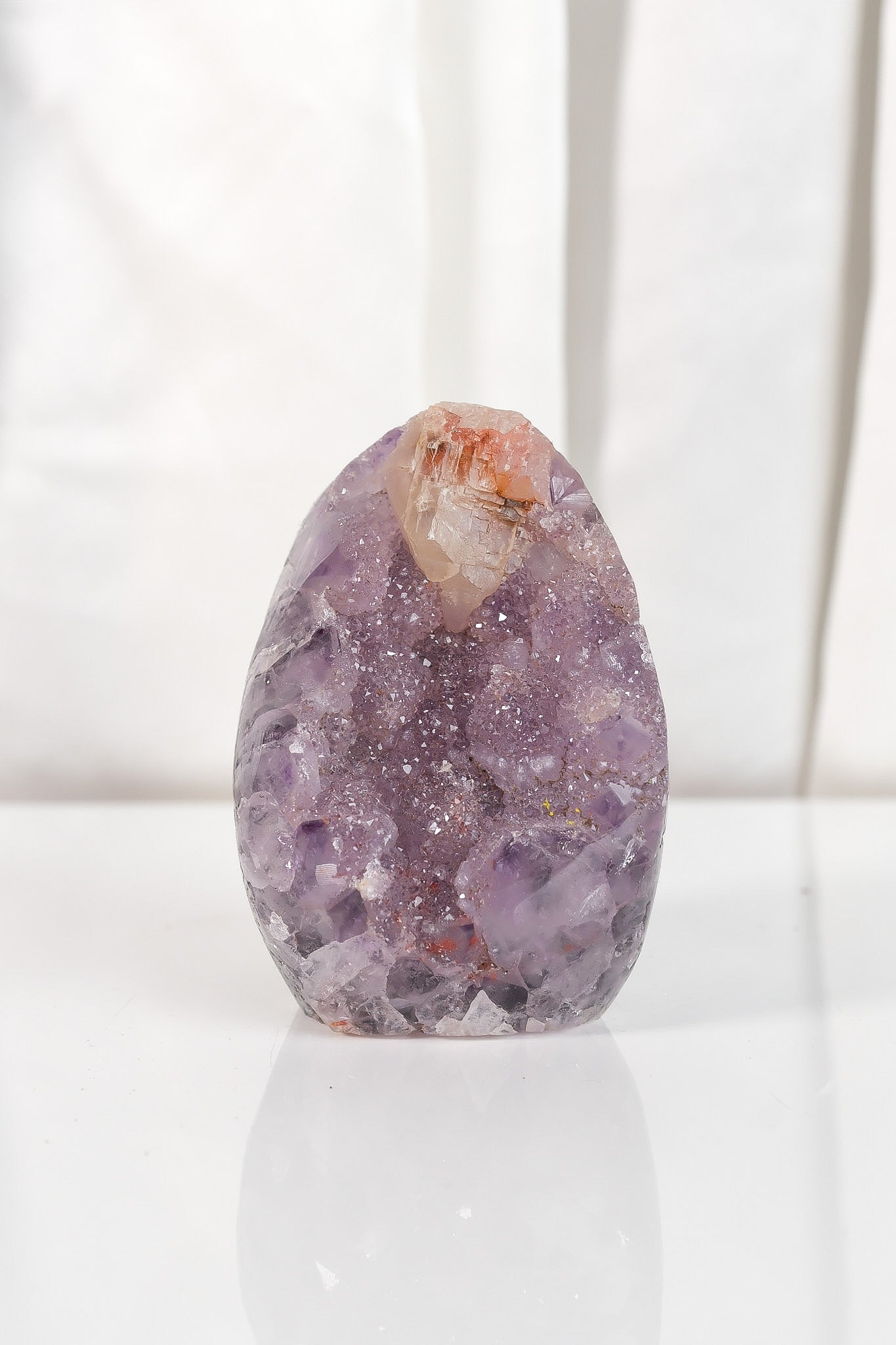 High Quality Purple Sugar Coated Amethyst Cutbase Cluster