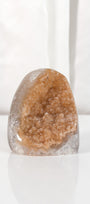 High Quality Orange/Brown Sugar Coated Amethyst Cutbase Cluster