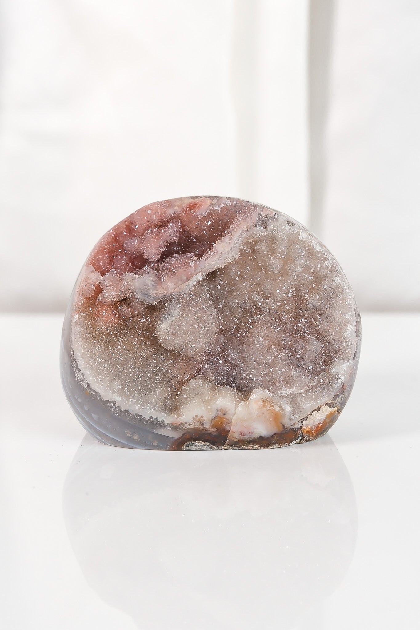 High Quality Rainbow Sugar Coated Amethyst Cutbase Cluster