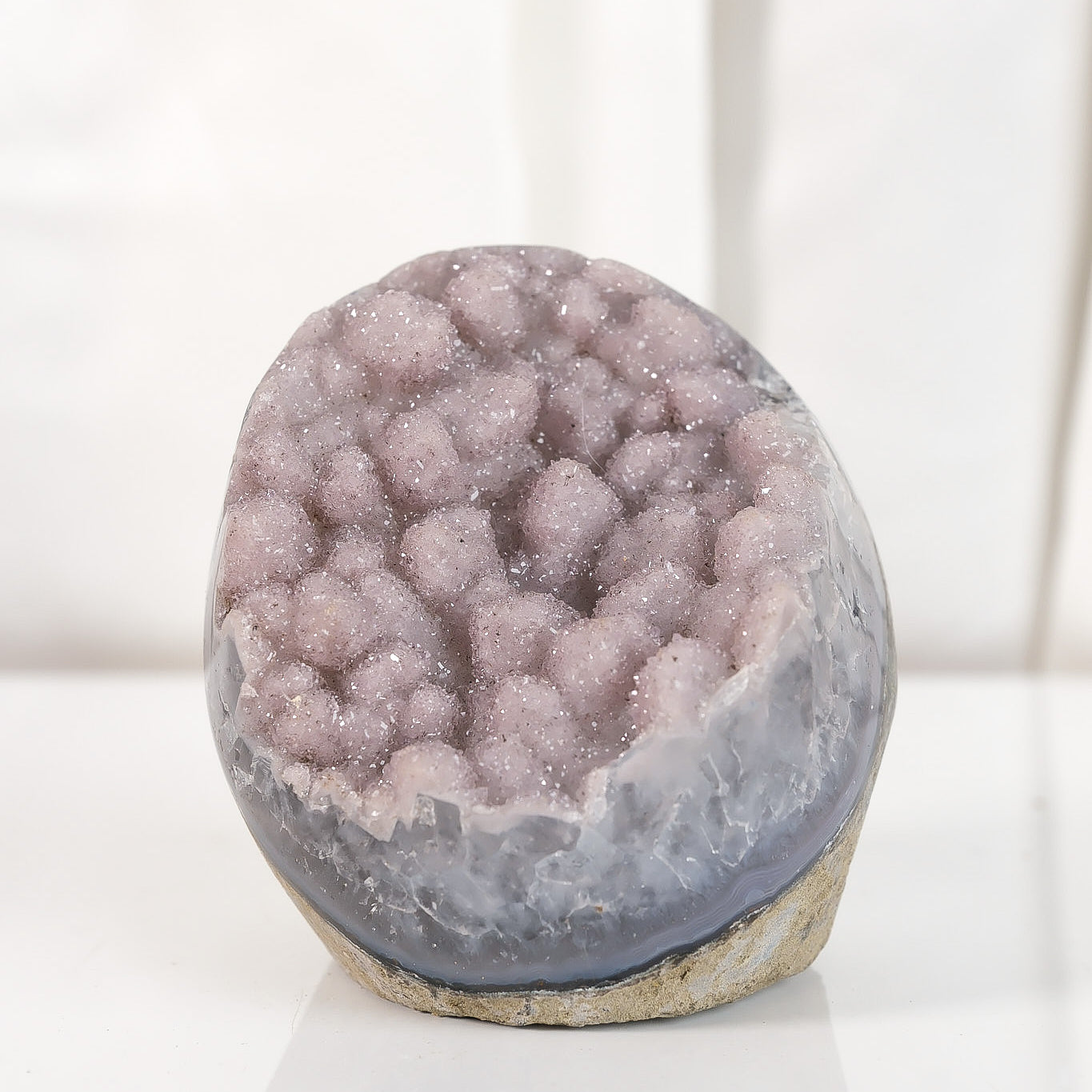 High Quality Rainbow Sugar Coated Amethyst Cutbase Cluster