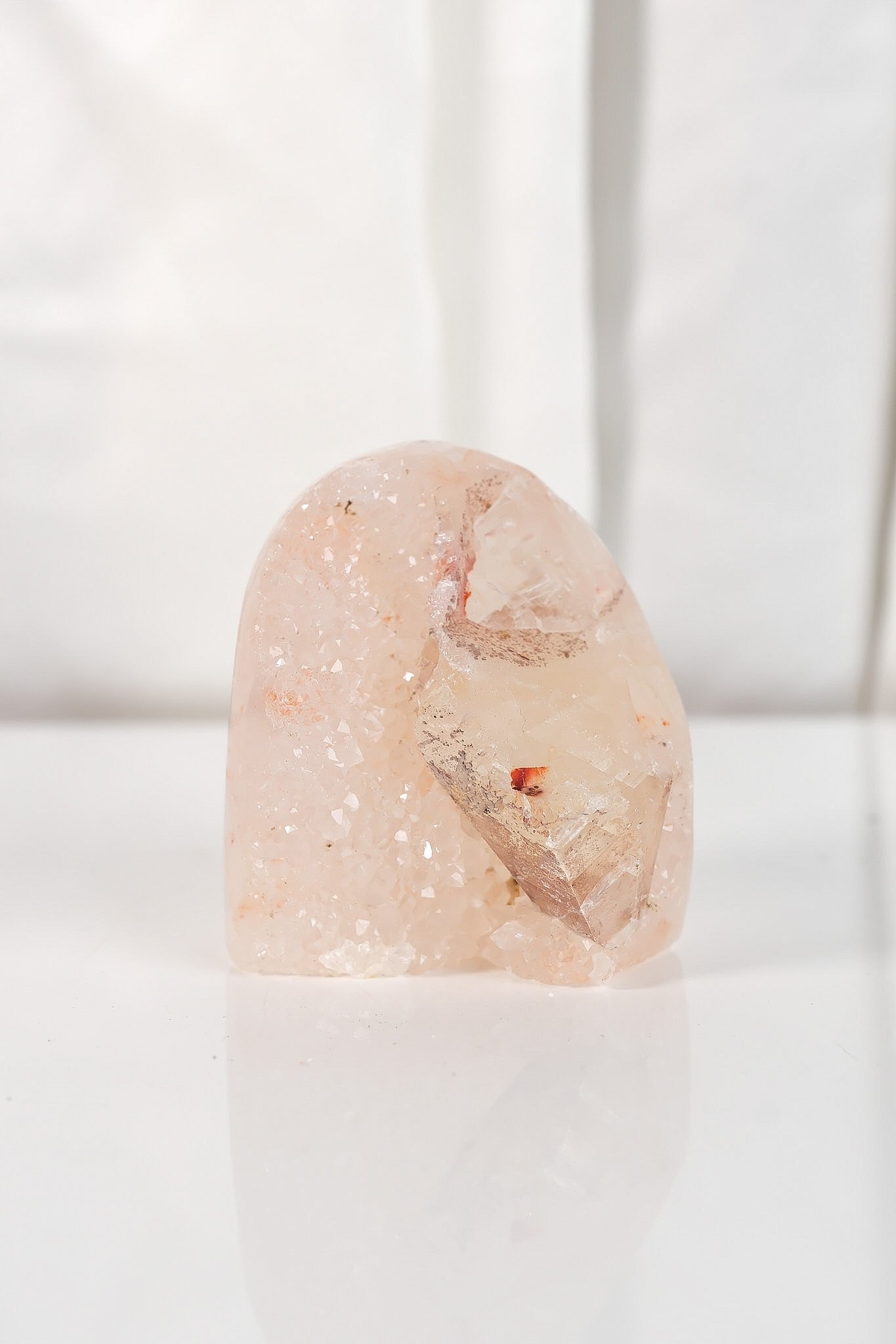 High Quality Rainbow Sugar Coated Amethyst Cutbase Cluster
