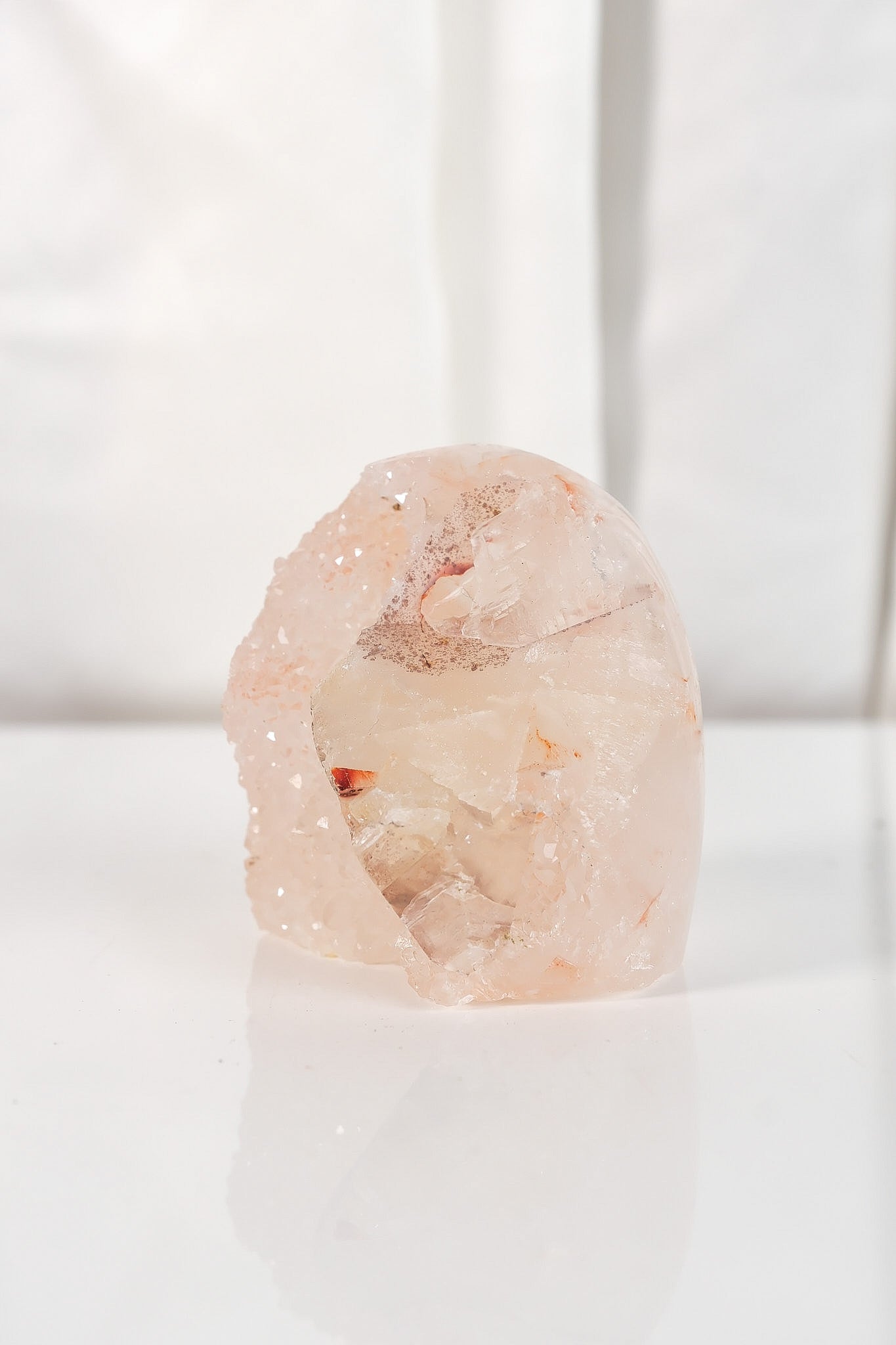 High Quality Rainbow Sugar Coated Amethyst Cutbase Cluster