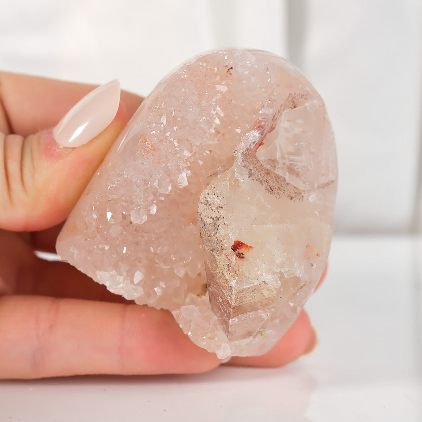 High Quality Rainbow Sugar Coated Amethyst Cutbase Cluster