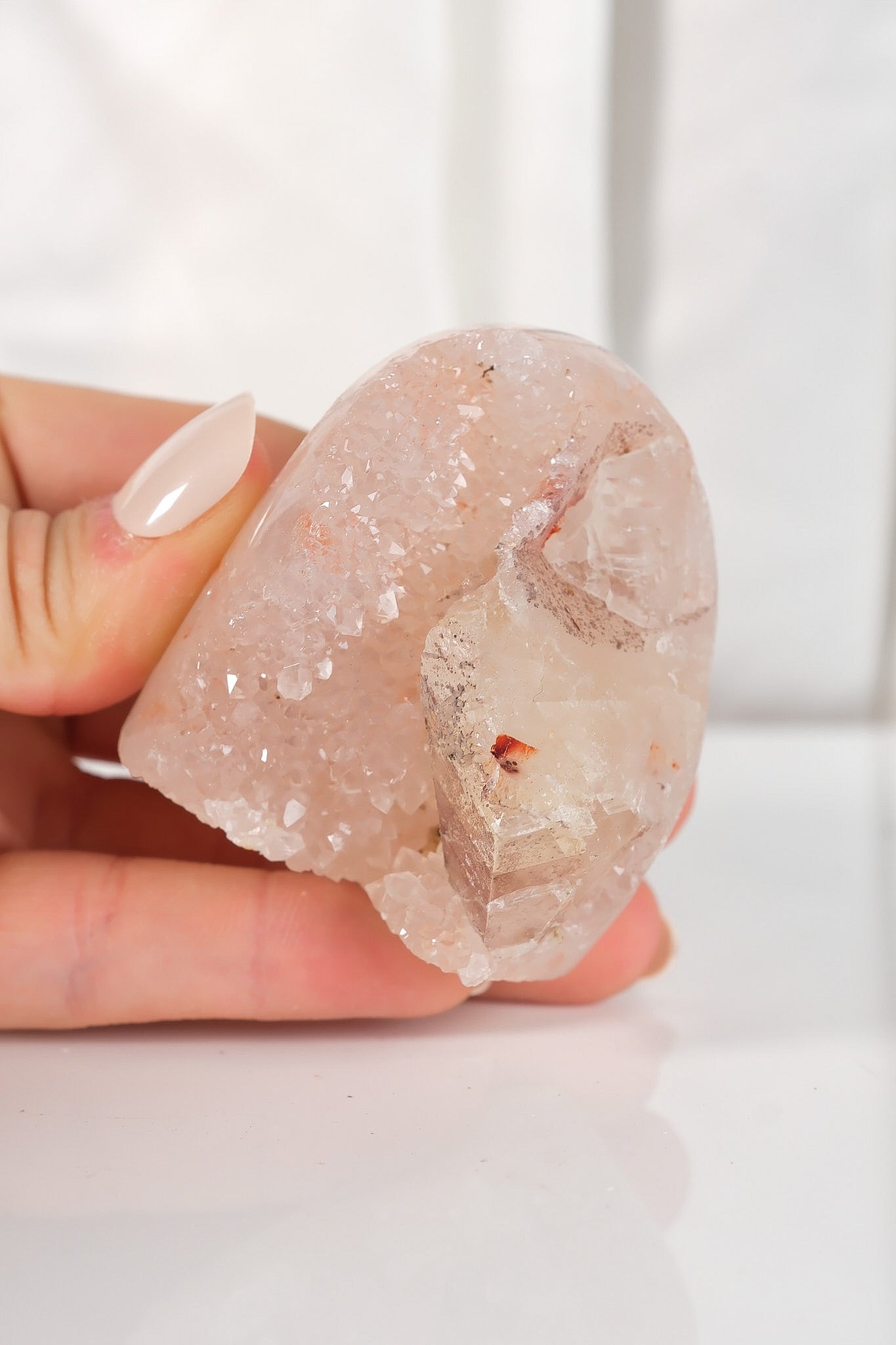 High Quality Rainbow Sugar Coated Amethyst Cutbase Cluster